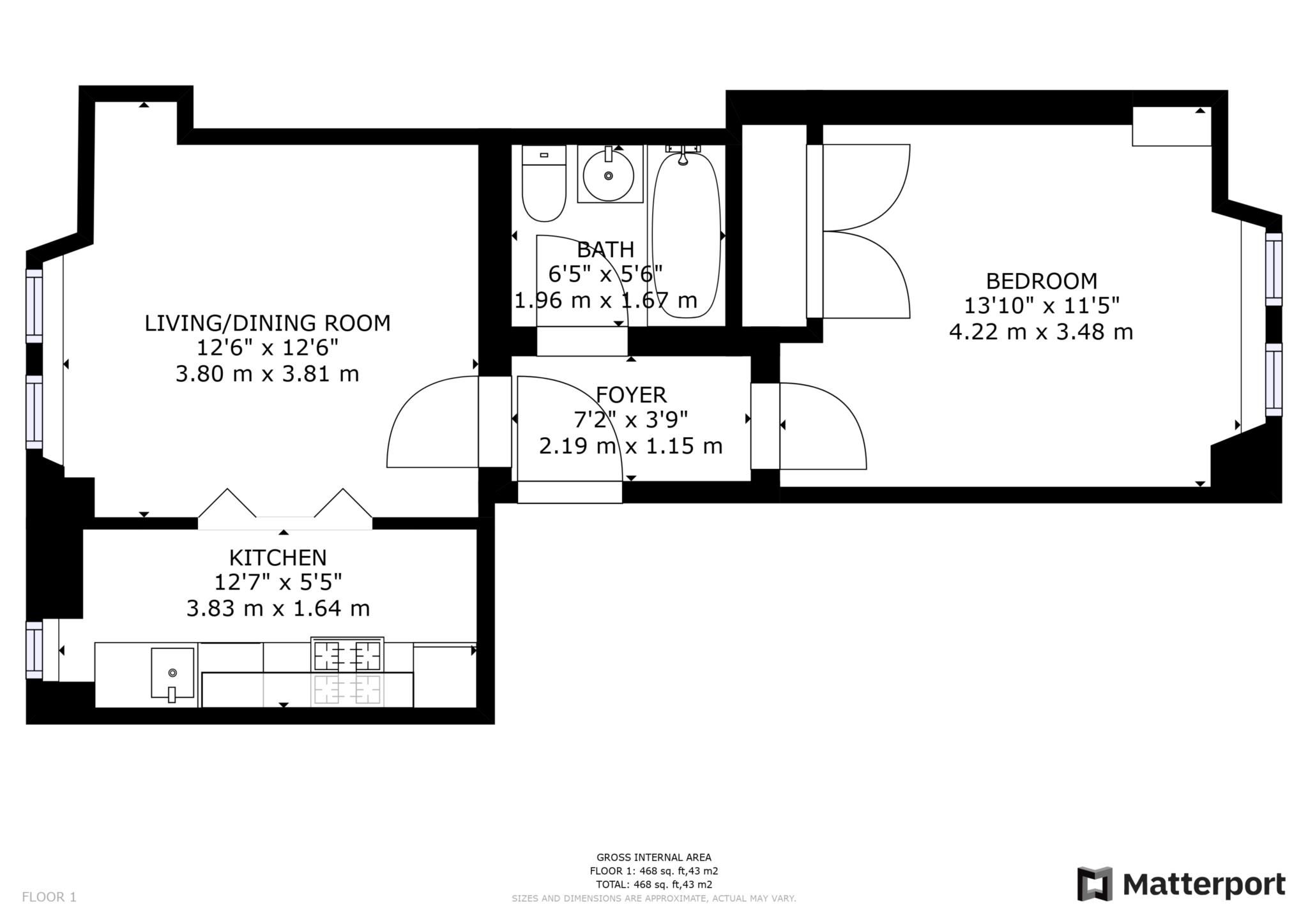 1 bed flat for sale in Clarence Street, Paisley PA1 Zoopla