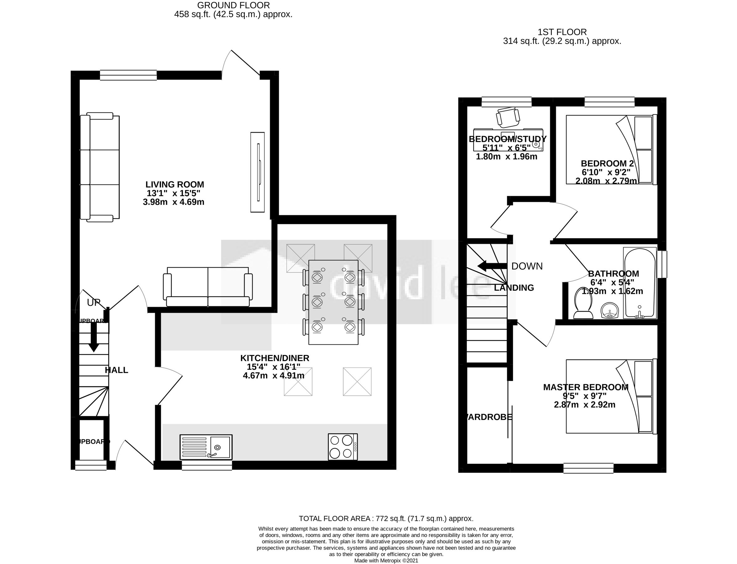 3 bed end terrace house to rent in Calverley Close, Thorley,