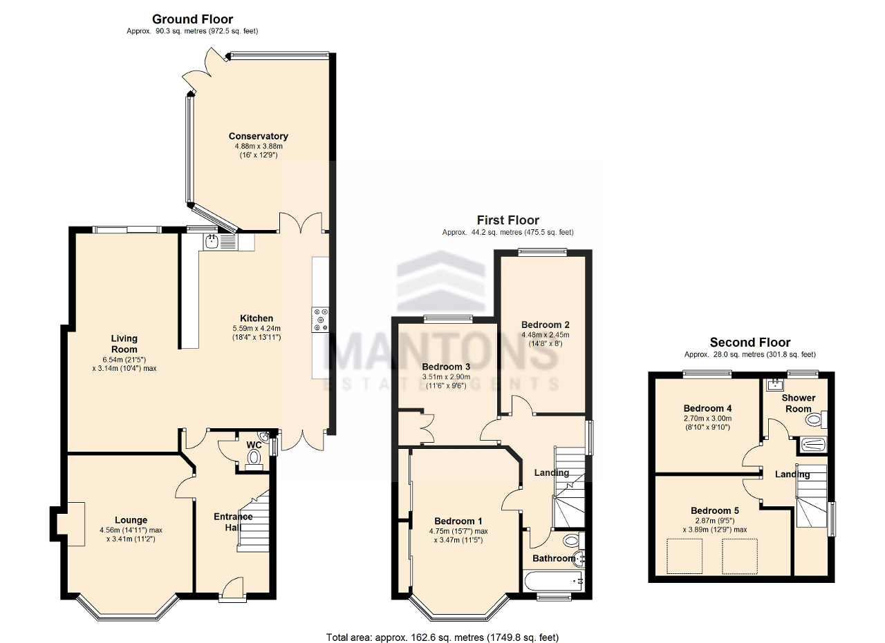 5 bed semidetached house for sale in Barton Road, Luton, Bedfordshire