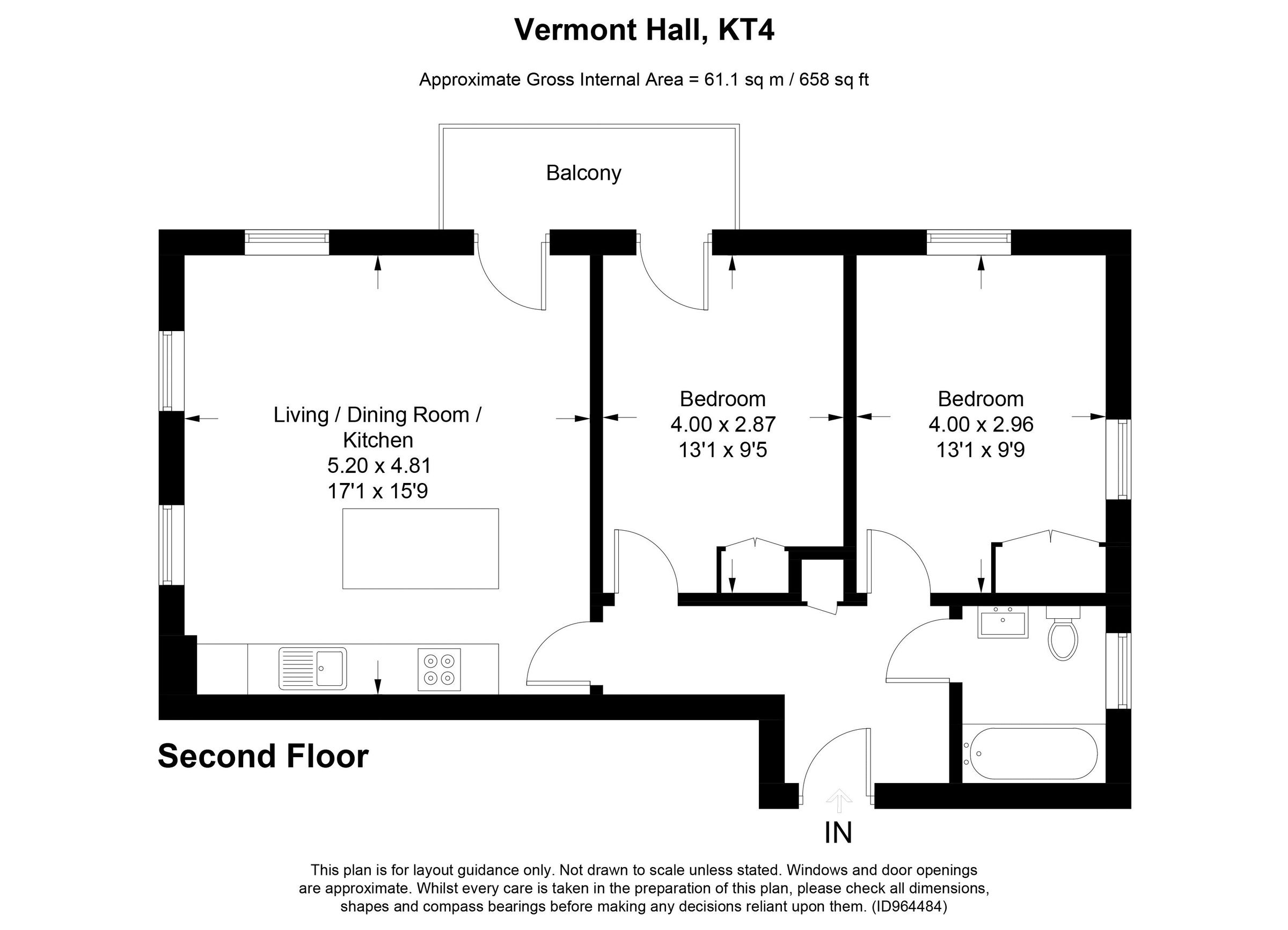 2 bed flat for sale in Sherbrooke Way, Worcester Park KT4 Zoopla