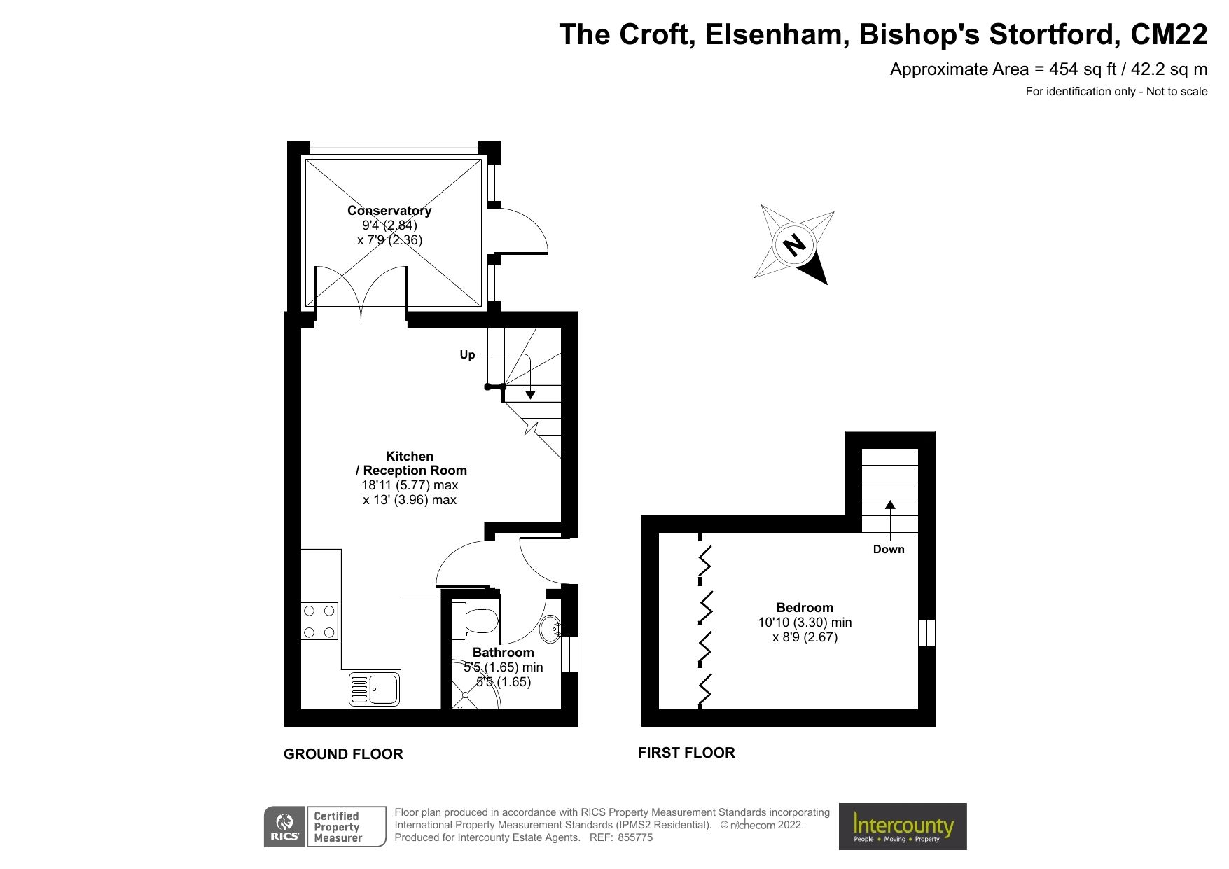 1 bed detached house for sale in The Croft, Elsenham,