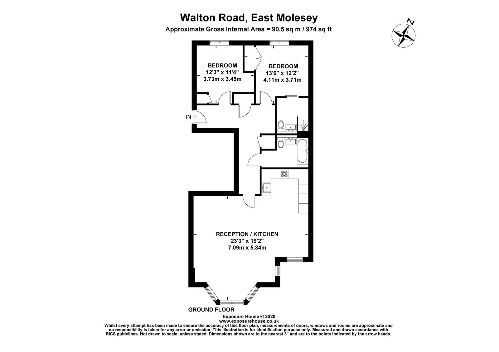 2 bed flat to rent in The Old Police Station, 1 Walton Road, East Molesey, Surrey KT8 Zoopla