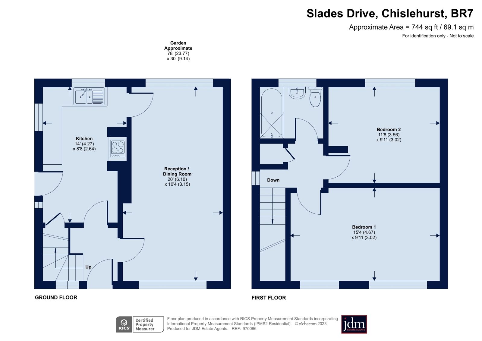 2 bed semidetached house for sale in Slades Drive, Chislehurst, Kent