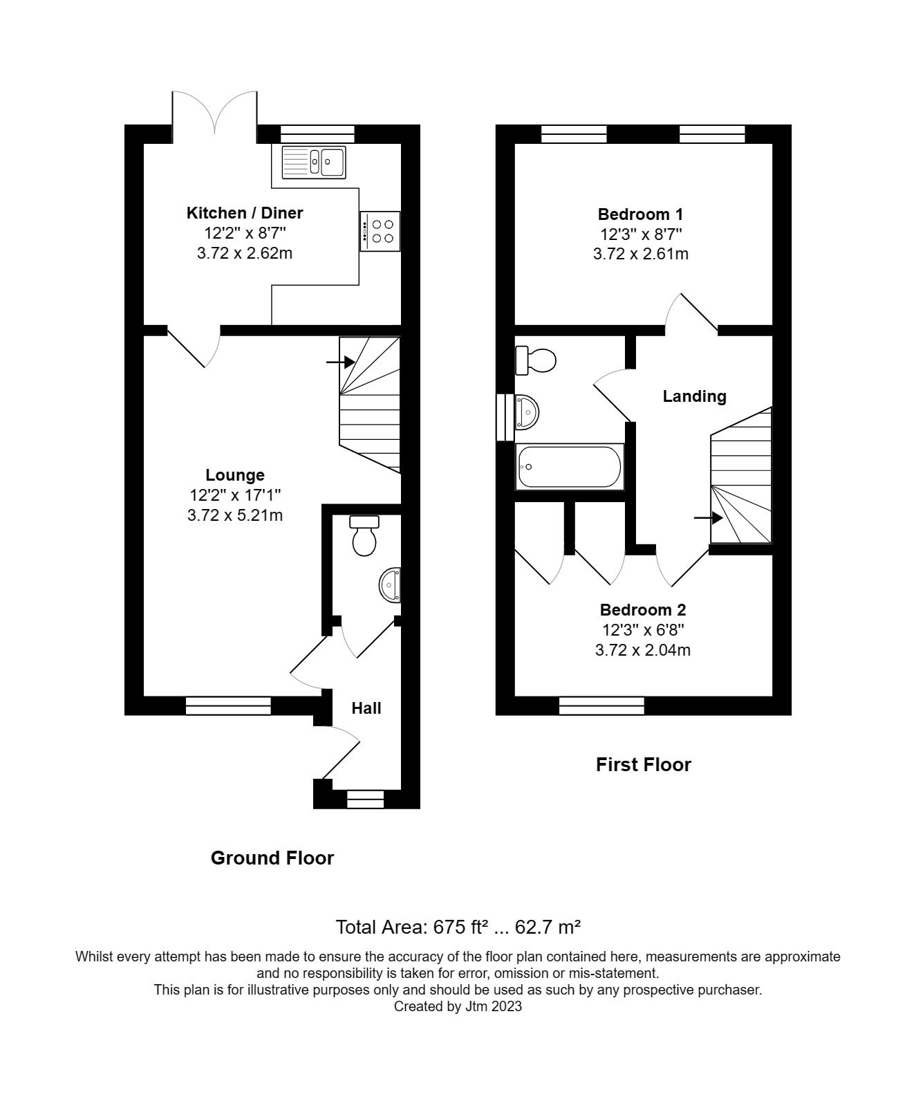 2 bed semidetached house to rent in 1 Fern Cottages, Ingfield Manor