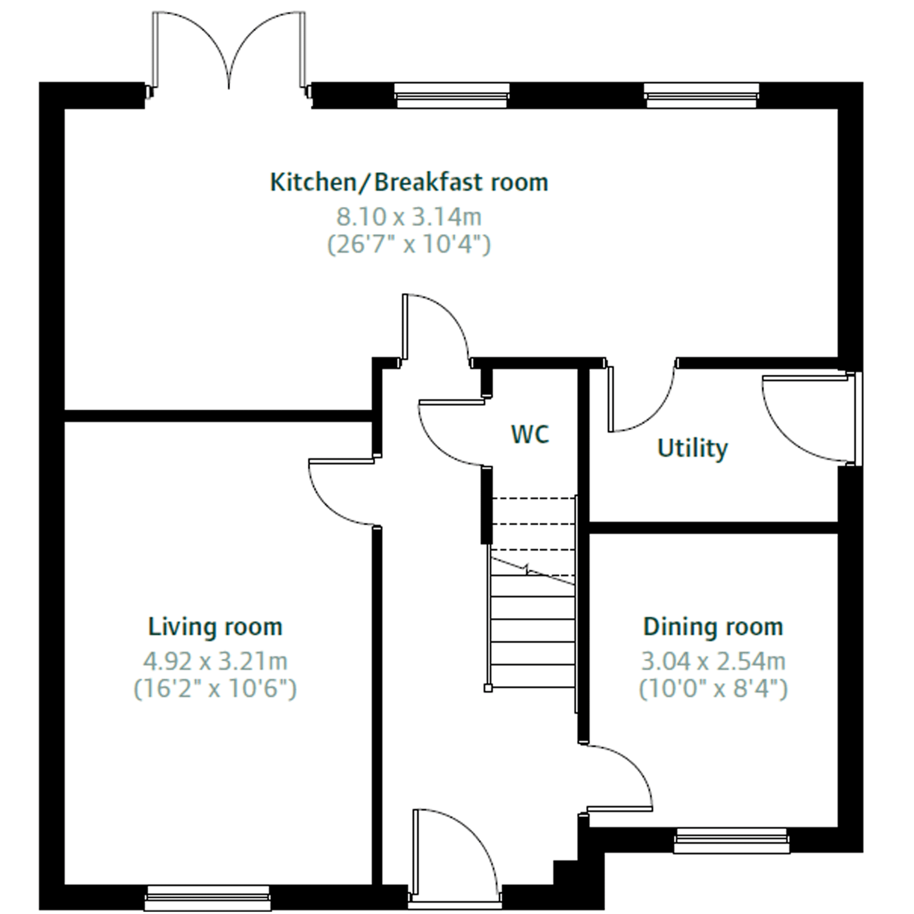 New home, 5 bed detached house for sale in "The Corfe" at Hilton Depot