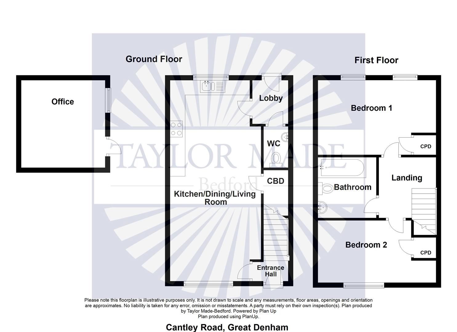 2 bed semidetached house for sale in Cantley Road, Great Denham