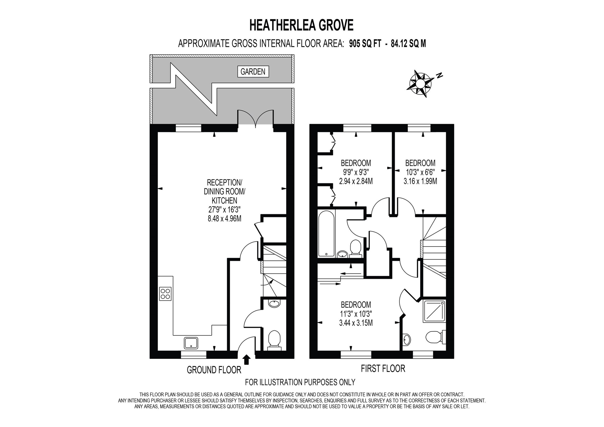 3 bed terraced house for sale in Heatherlea Grove, The Hamptons