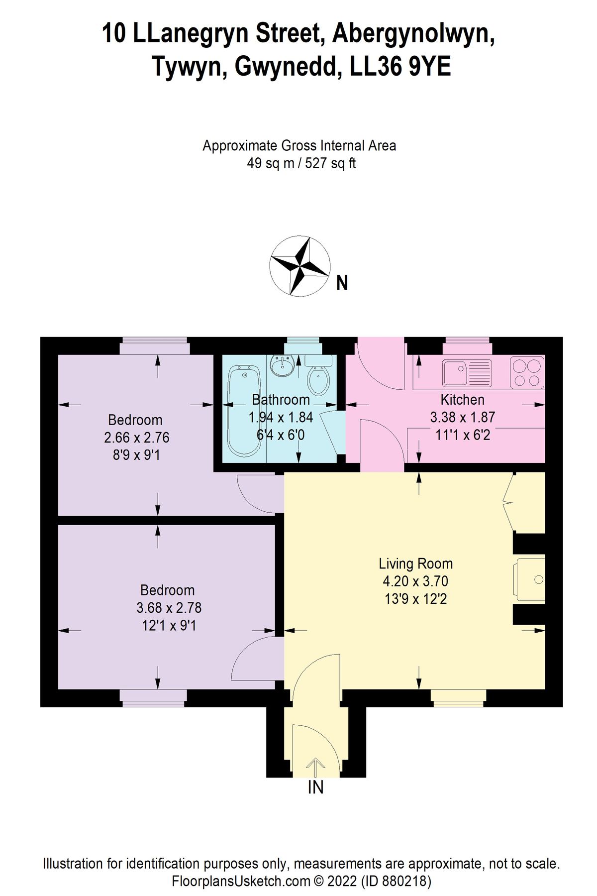 2 bed terraced house for sale in Llanegryn Street, Abergynolwyn, Tywyn