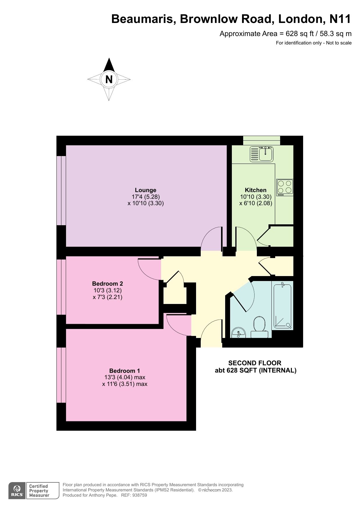2 bed flat to rent in Beaumaris, Brownlow Road, London N11 Zoopla