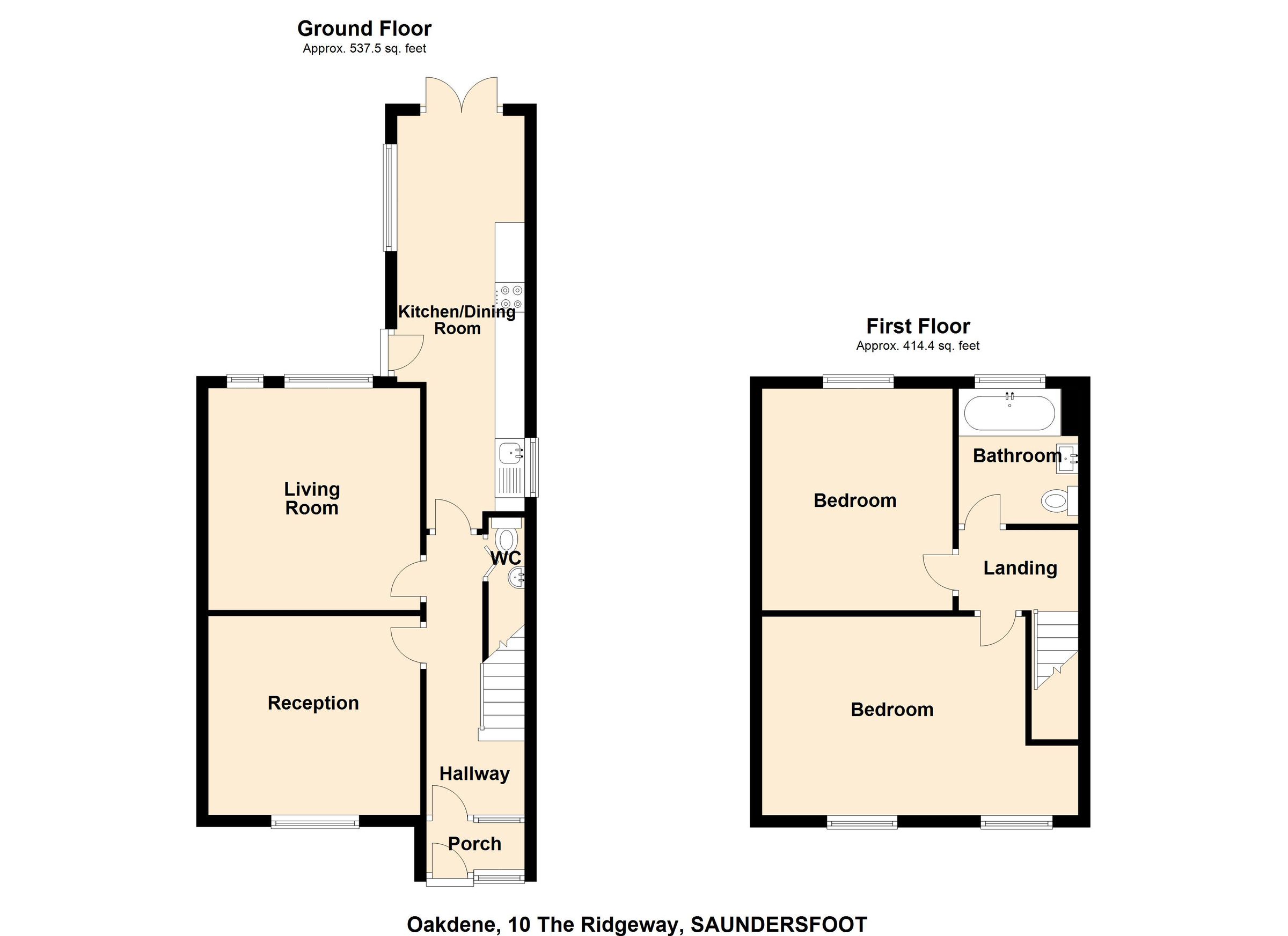 2 bed semidetached house for sale in The Ridgeway, Saundersfoot SA69