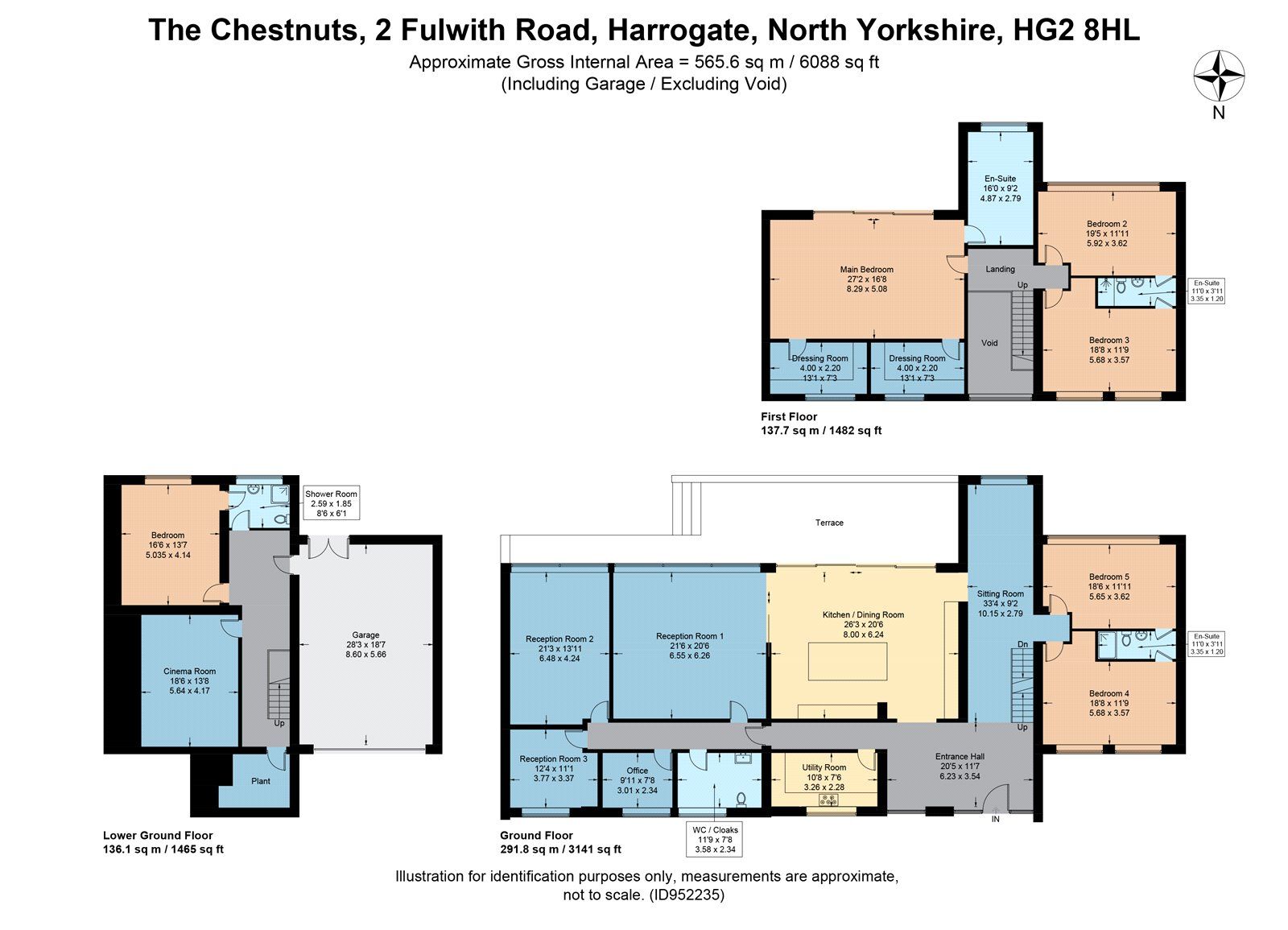 6 bed detached house for sale in Fulwith Road, Harrogate, North