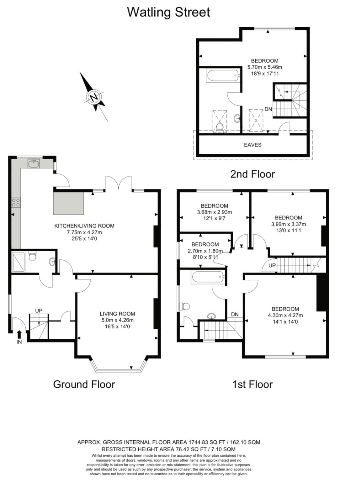 5 bed semidetached house for sale in Watling Street, Strood, Rochester