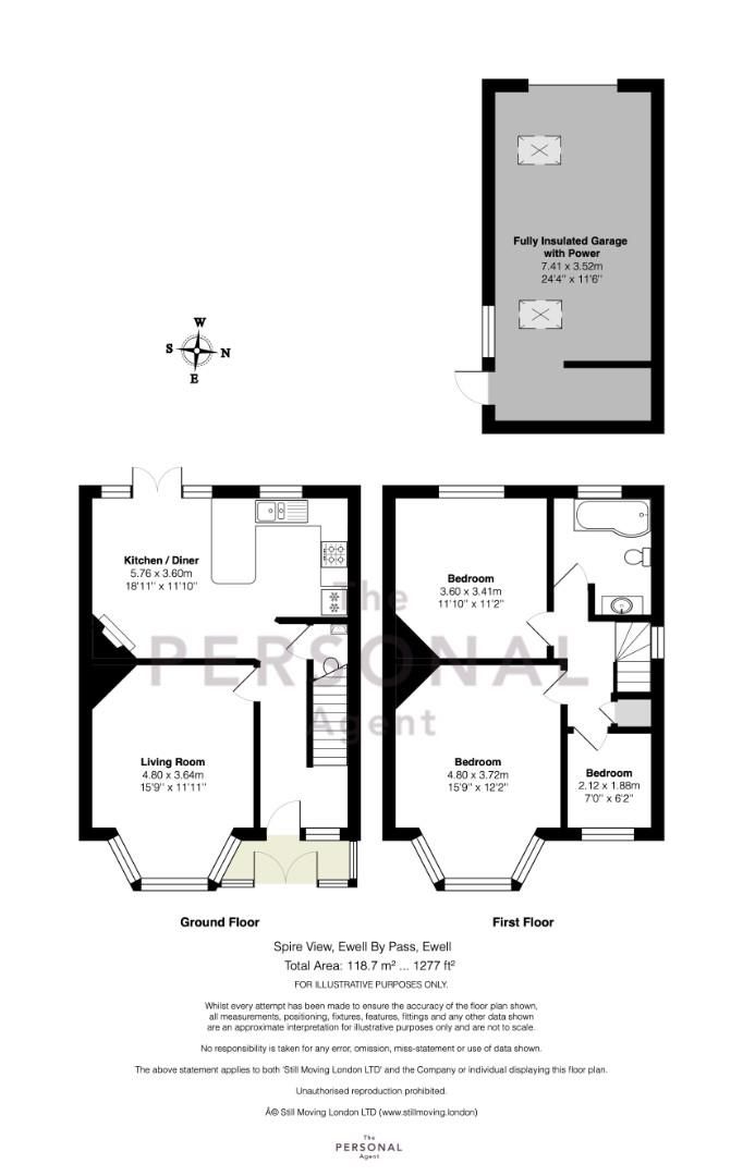 3 bed semidetached house for sale in Ewell By Pass, Ewell, Epsom KT17