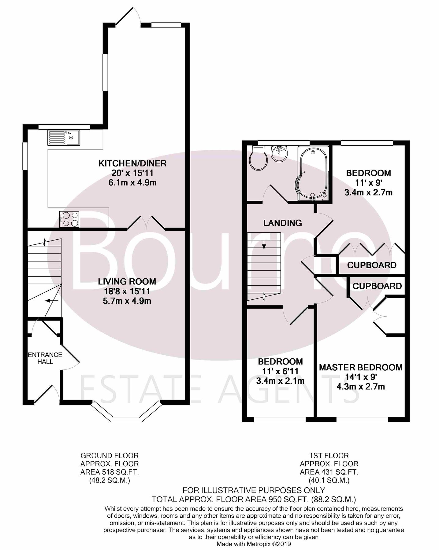 3 bed end terrace house to rent in Broomhall Lane, Horsell, Woking