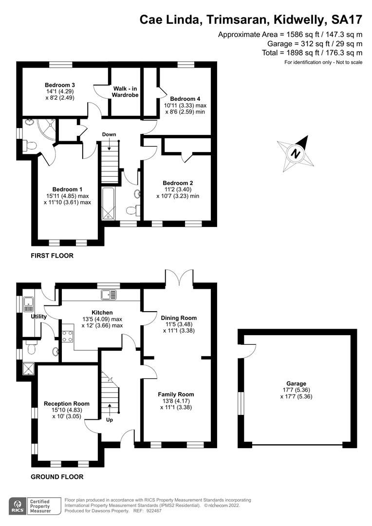 4 bed detached house for sale in Cae Linda, Trimsaran, Kidwelly SA17