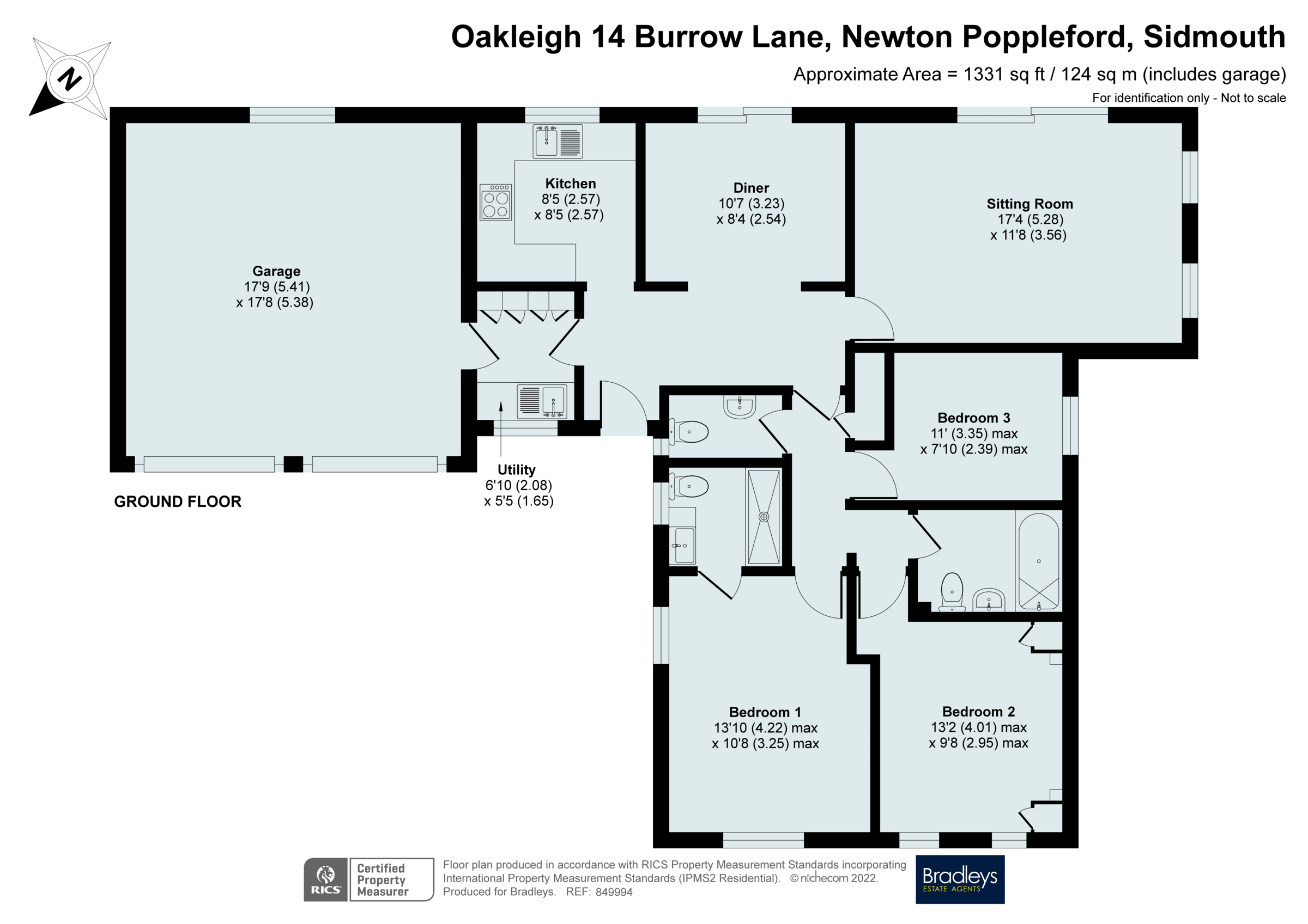 3 bed detached bungalow for sale in Burrow Lane, Newton Poppleford