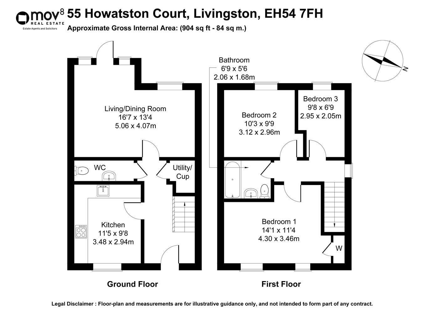 3 bed semidetached house for sale in Howatston Court, Livingston EH54 Zoopla