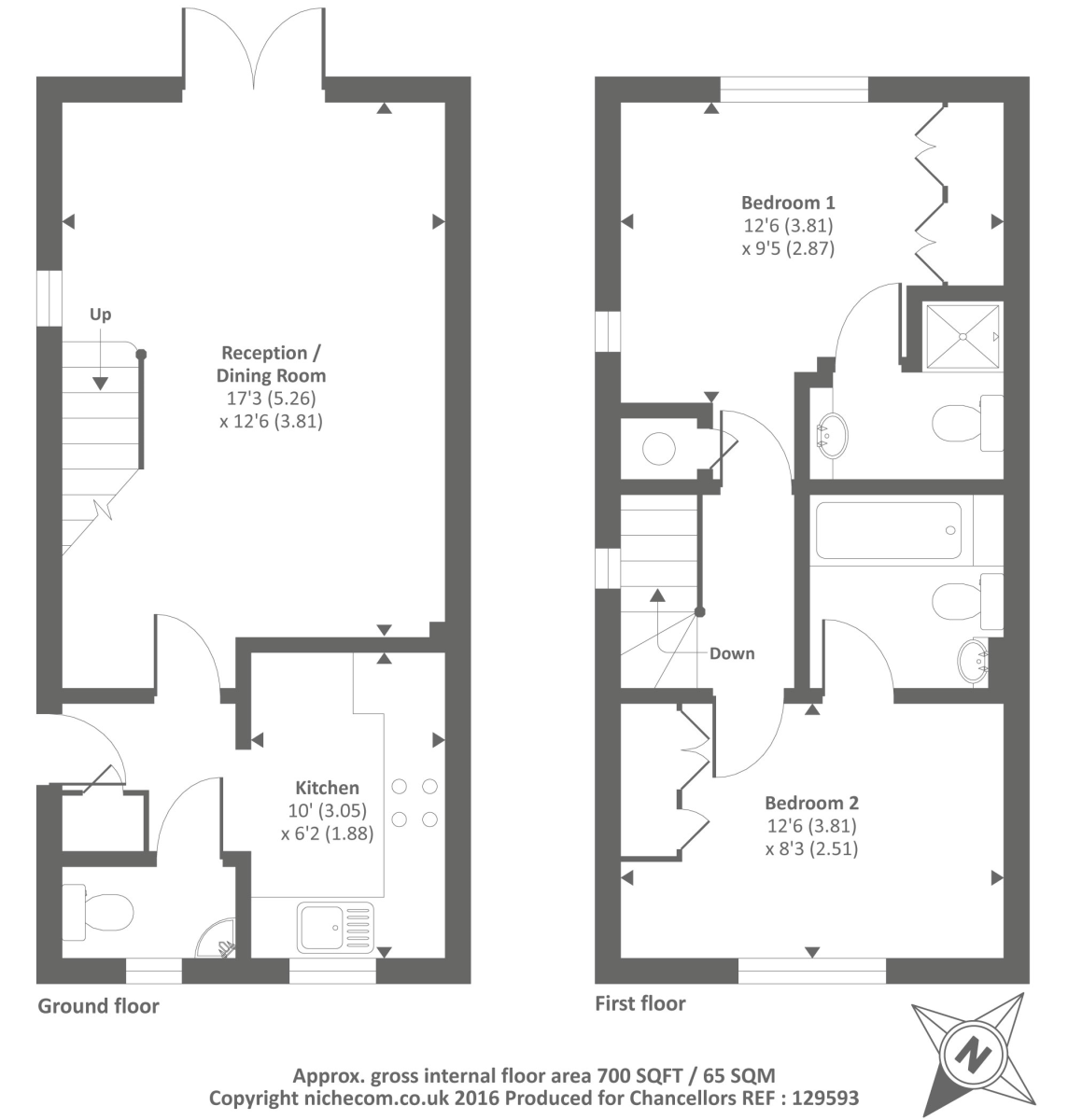 2 bed end terrace house to rent in Fitzroy Close, Bracknell RG12 Zoopla