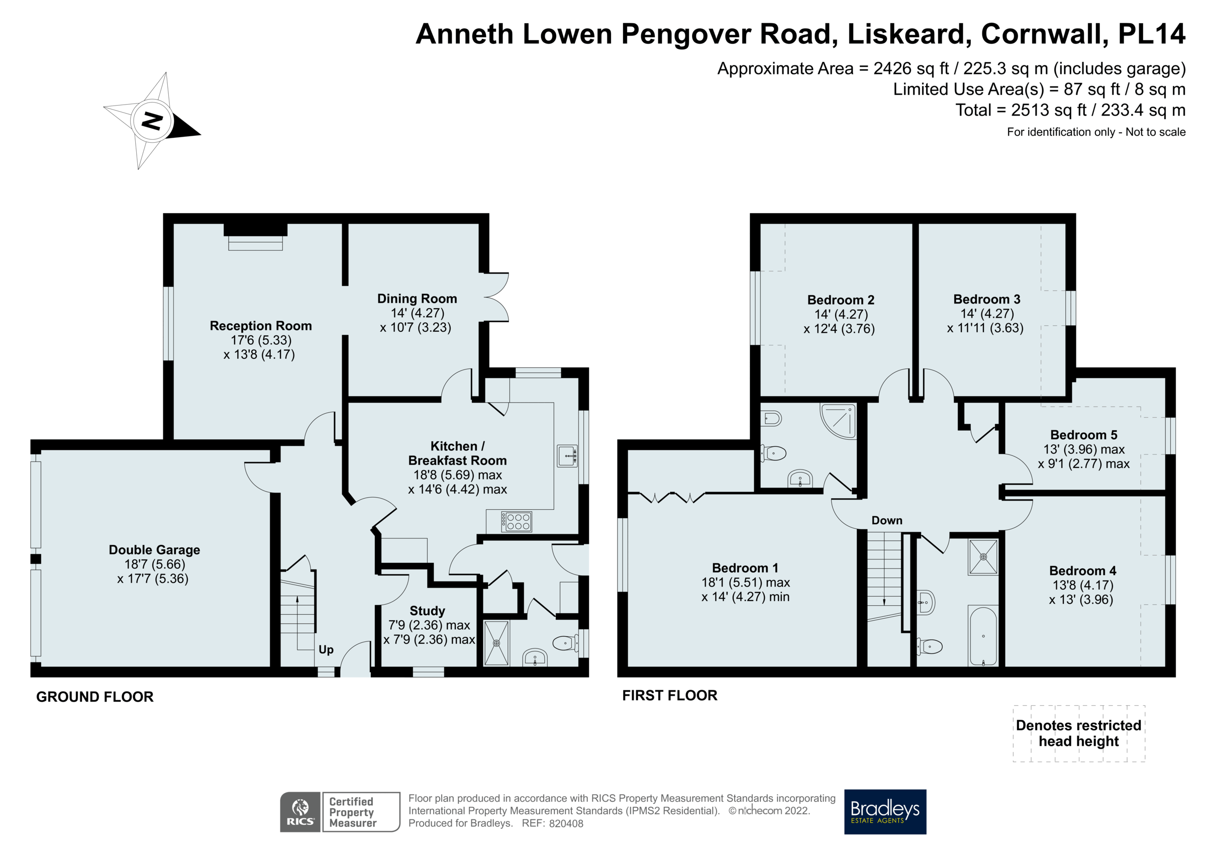 5 bed detached house for sale in Pengover Road, Liskeard, Cornwall PL14