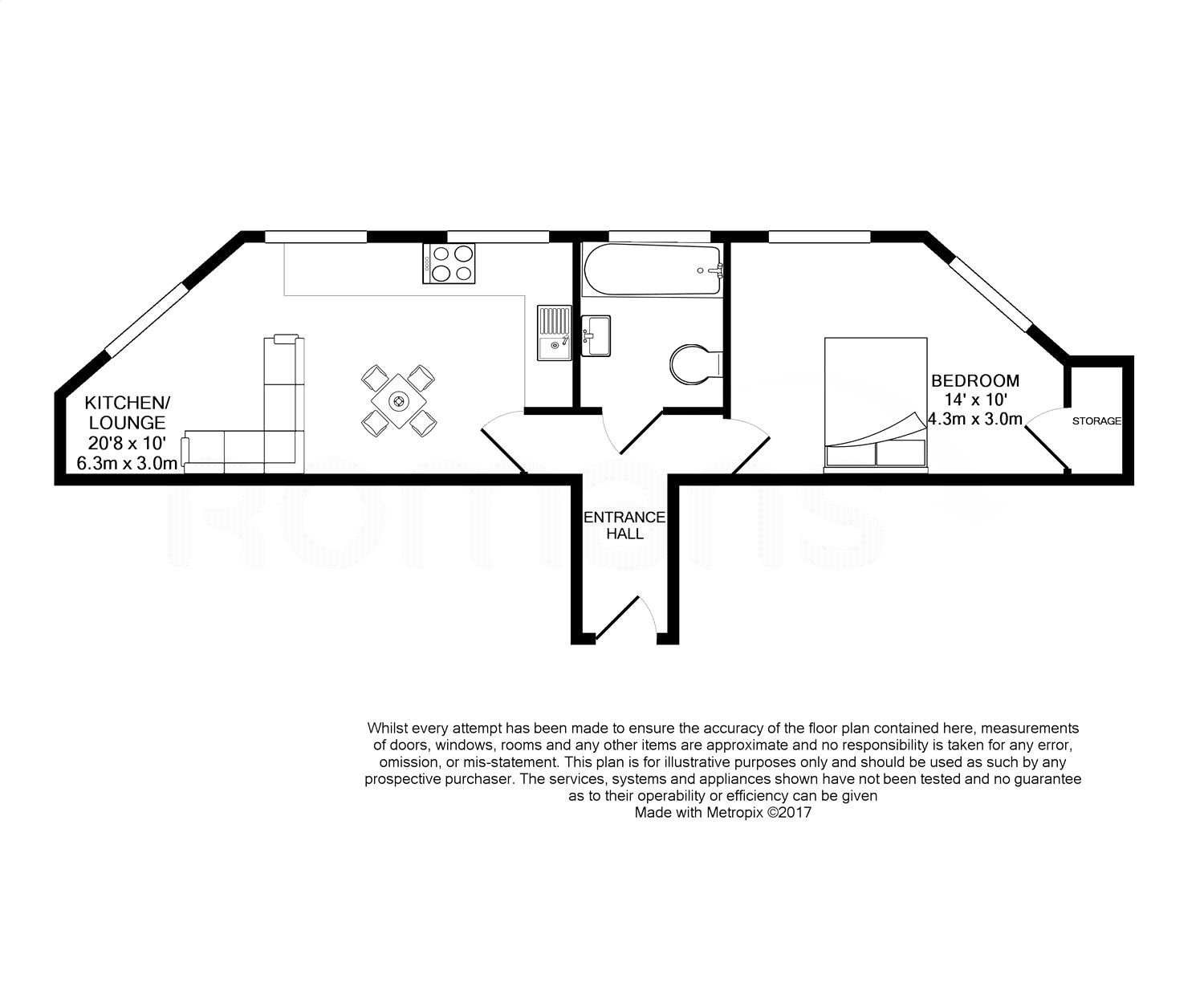 1 bed flat for sale in Regent Court, 1921 Denmark Street, Wokingham