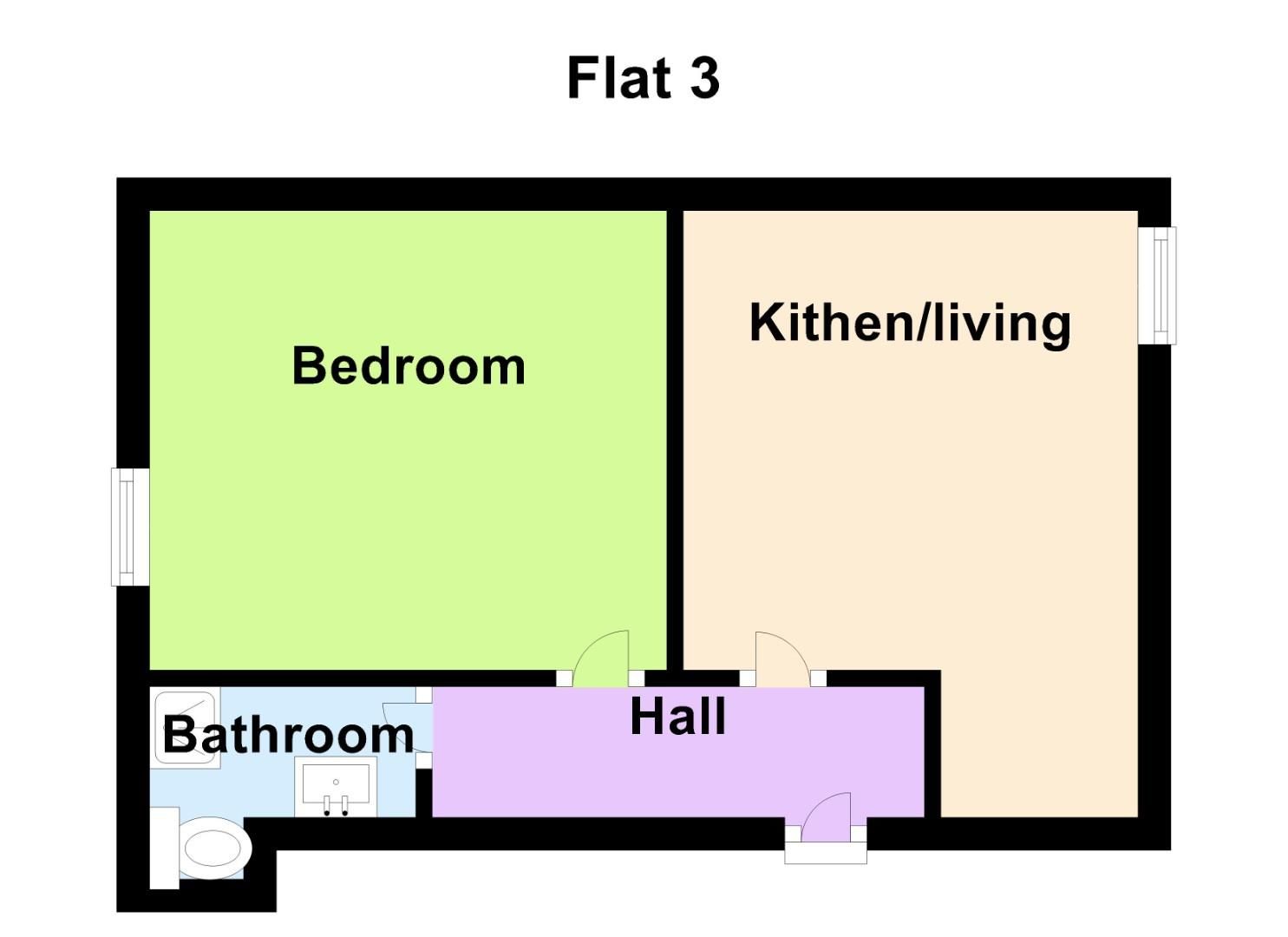 1 bed flat to rent in 1 Bedroom Ground Floor Flat, Montpelier Road