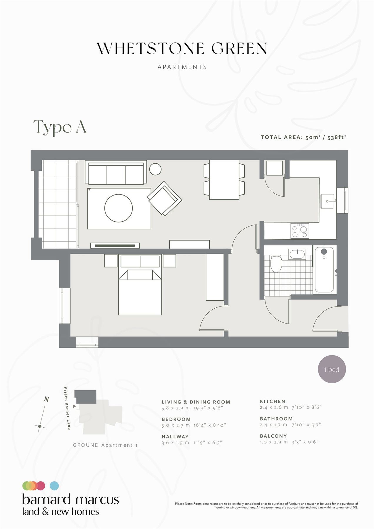New home, 1 bed flat for sale in Whetstone Green Apartments, Whestone, London N20 Zoopla