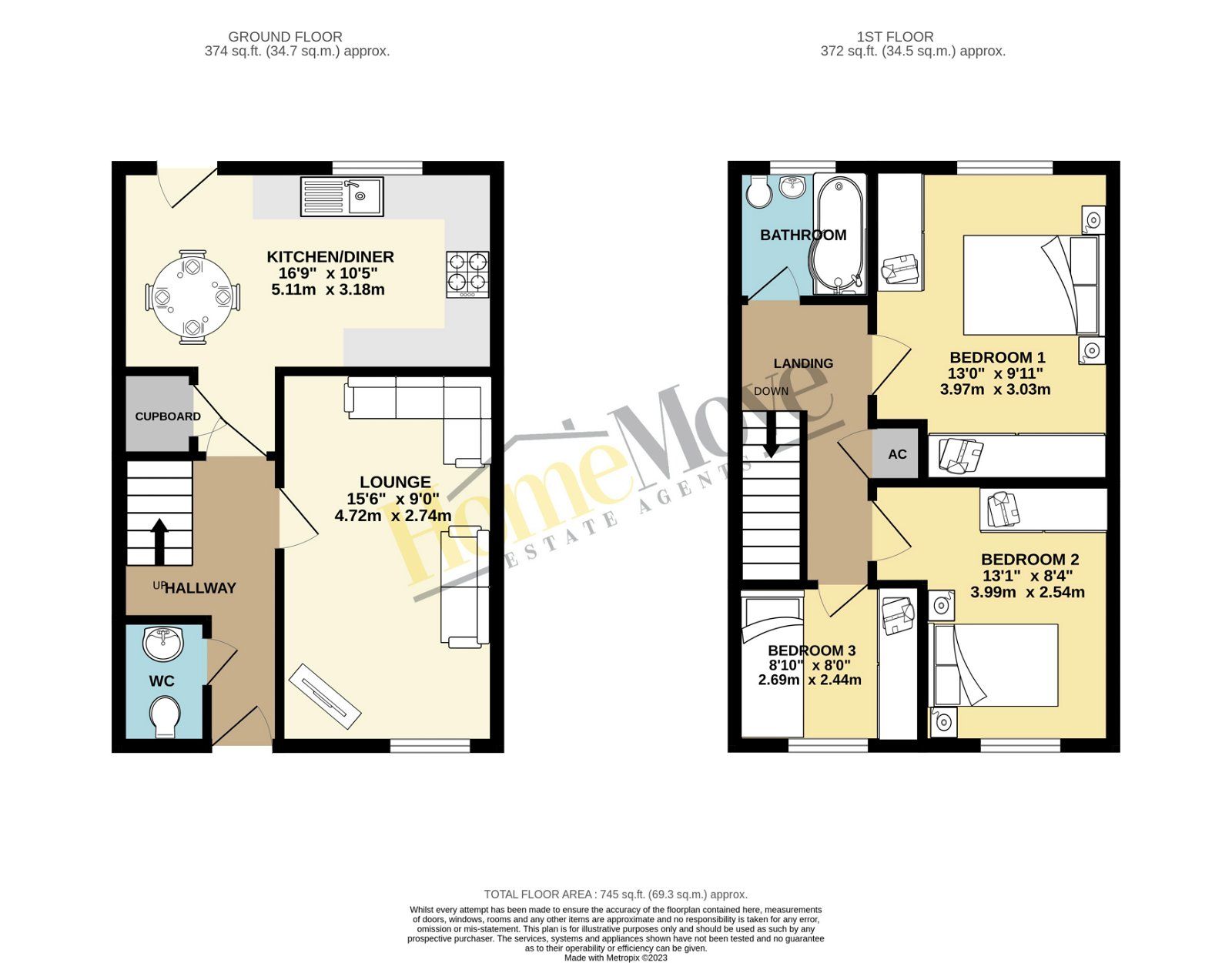 3 bed end terrace house for sale in Fen Reach, Dunton, Biggleswade SG18