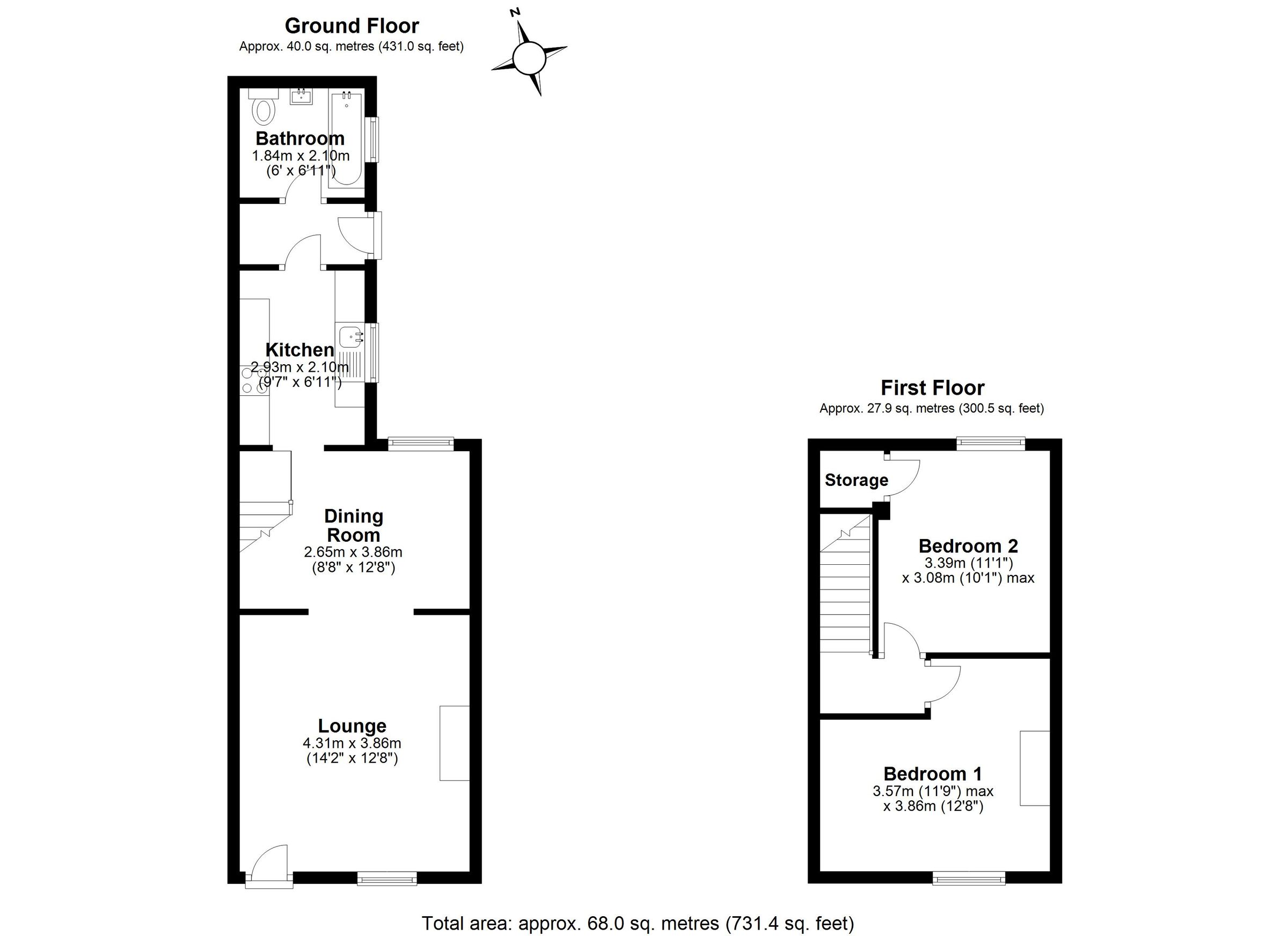 2 bed terraced house for sale in Broad Lane, Collins Green, Warrington
