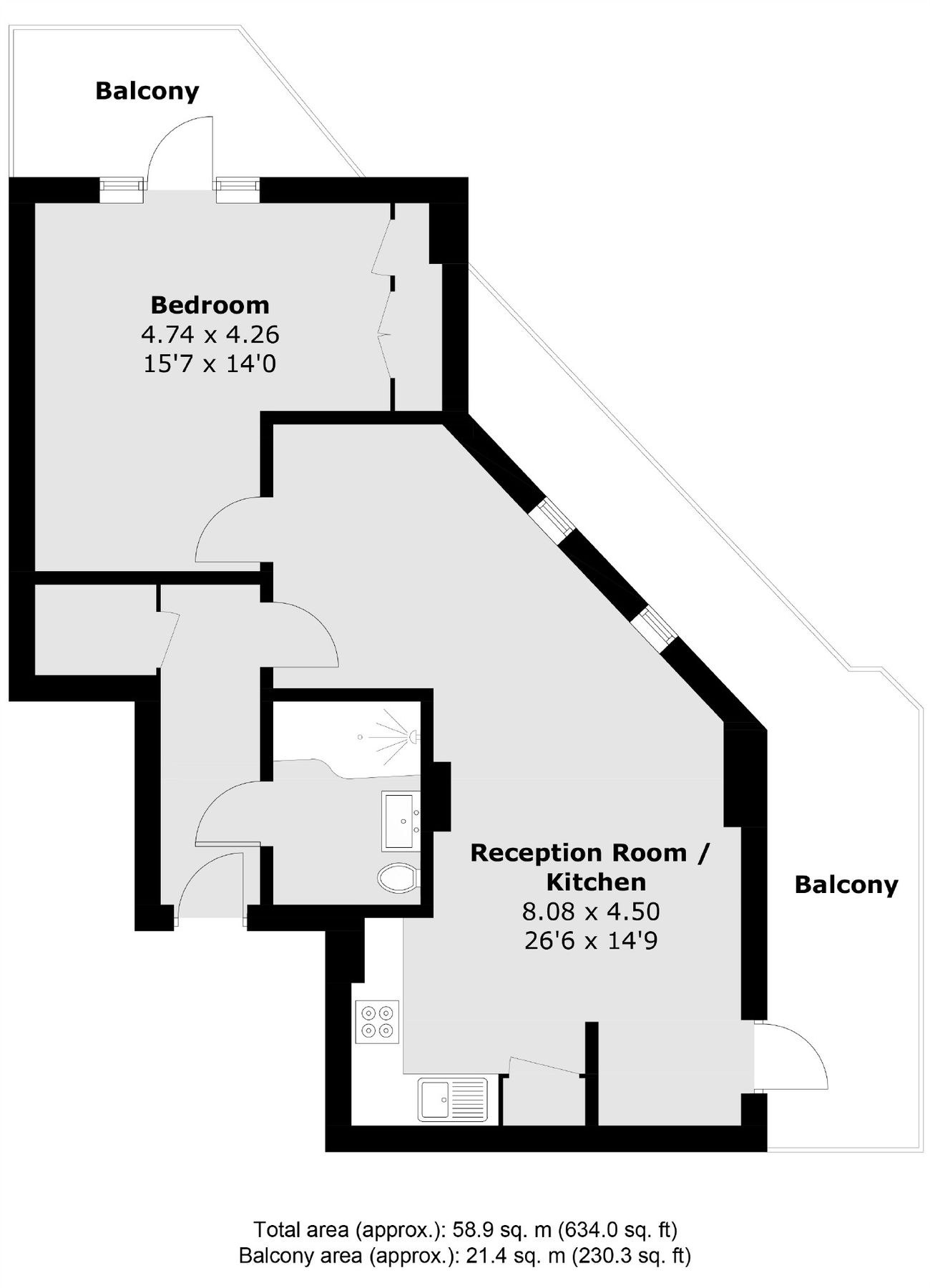 1 bed flat to rent in Water Gardens Square, London SE16 Zoopla