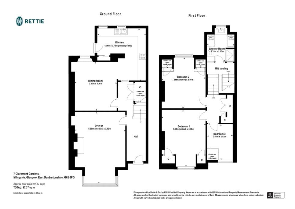 3 bed terraced house for sale in Claremont Gardens, Milngavie, Glasgow