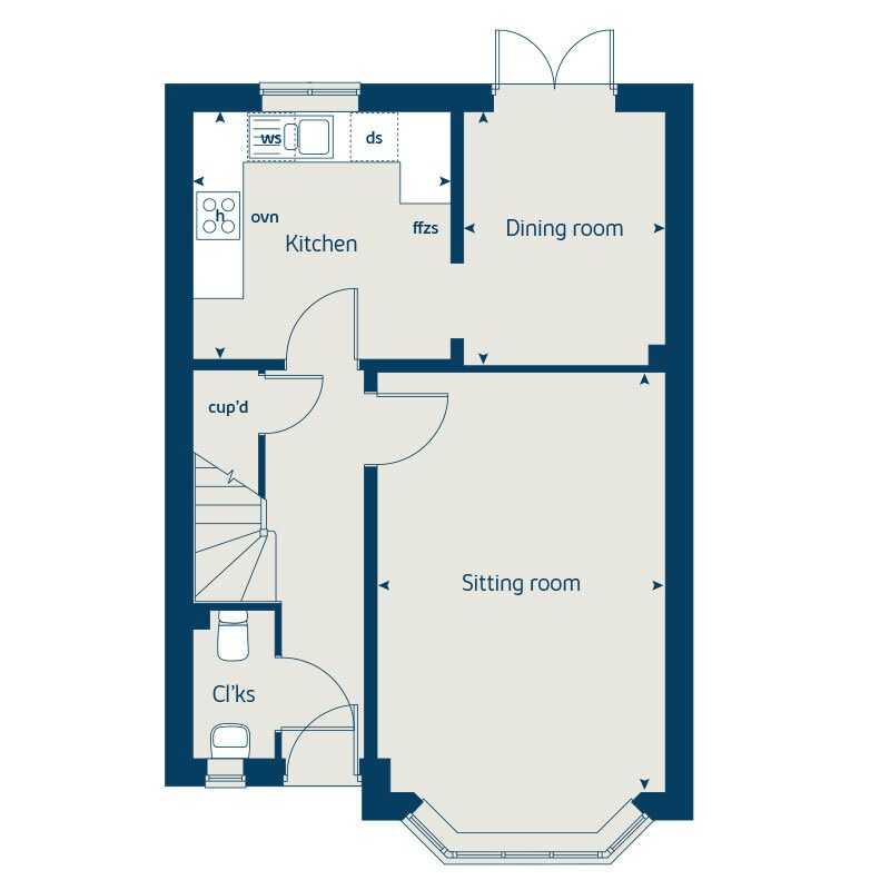 New home, 3 bed semidetached house for sale in "The Epsom" at Gidding