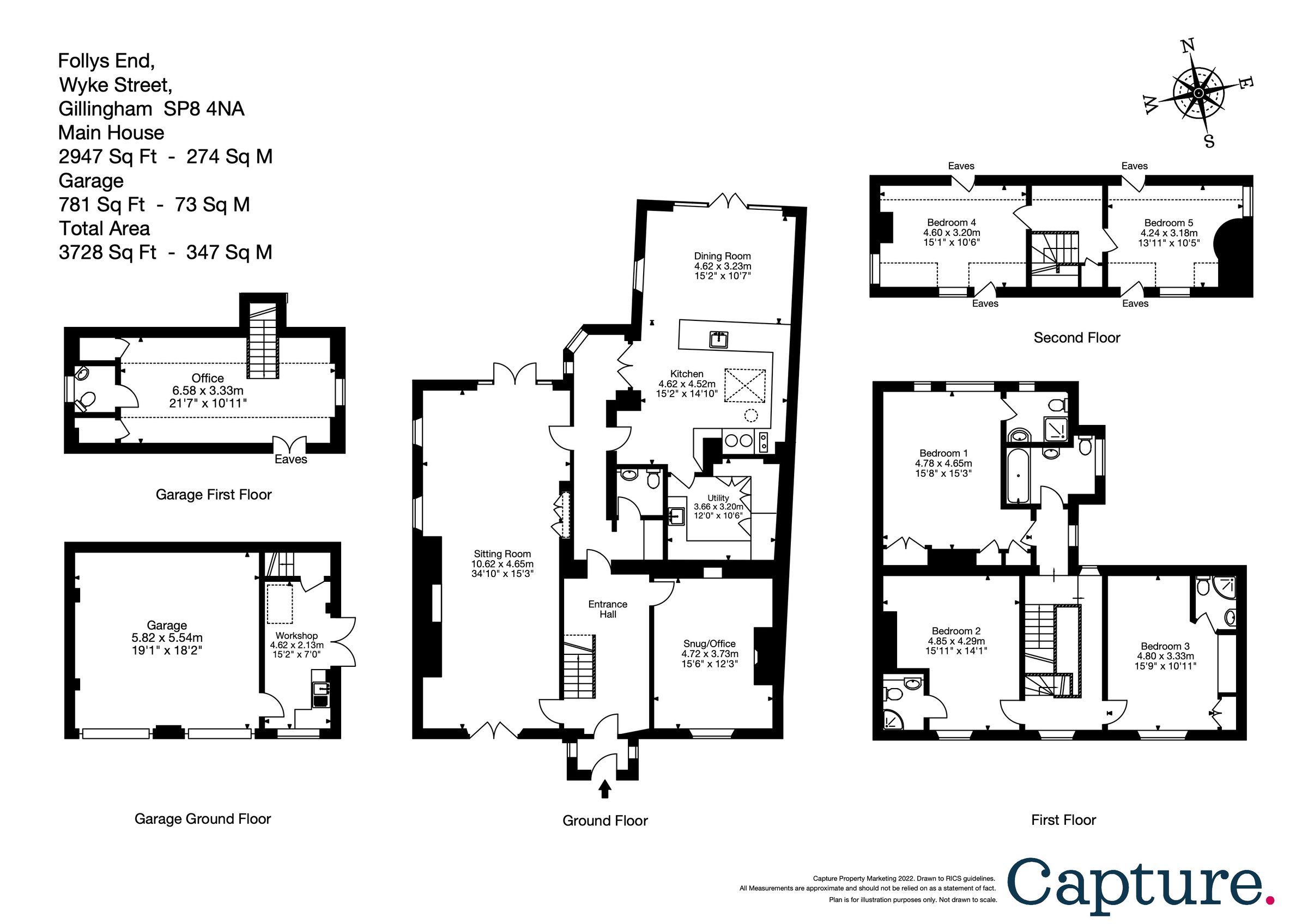 5 bed semidetached house for sale in Wyke Street, Gillingham, Dorset