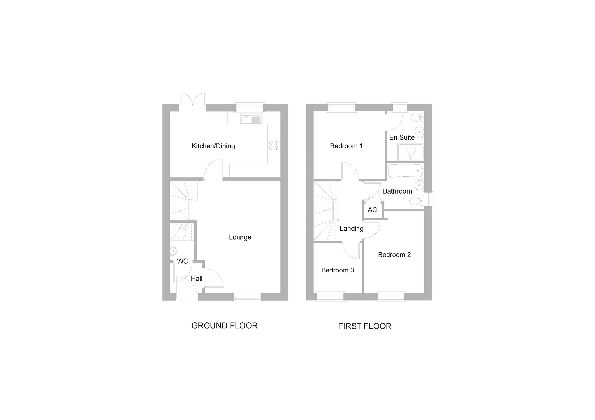 New home, 3 bed semidetached house for sale in Plot 16, The Aire