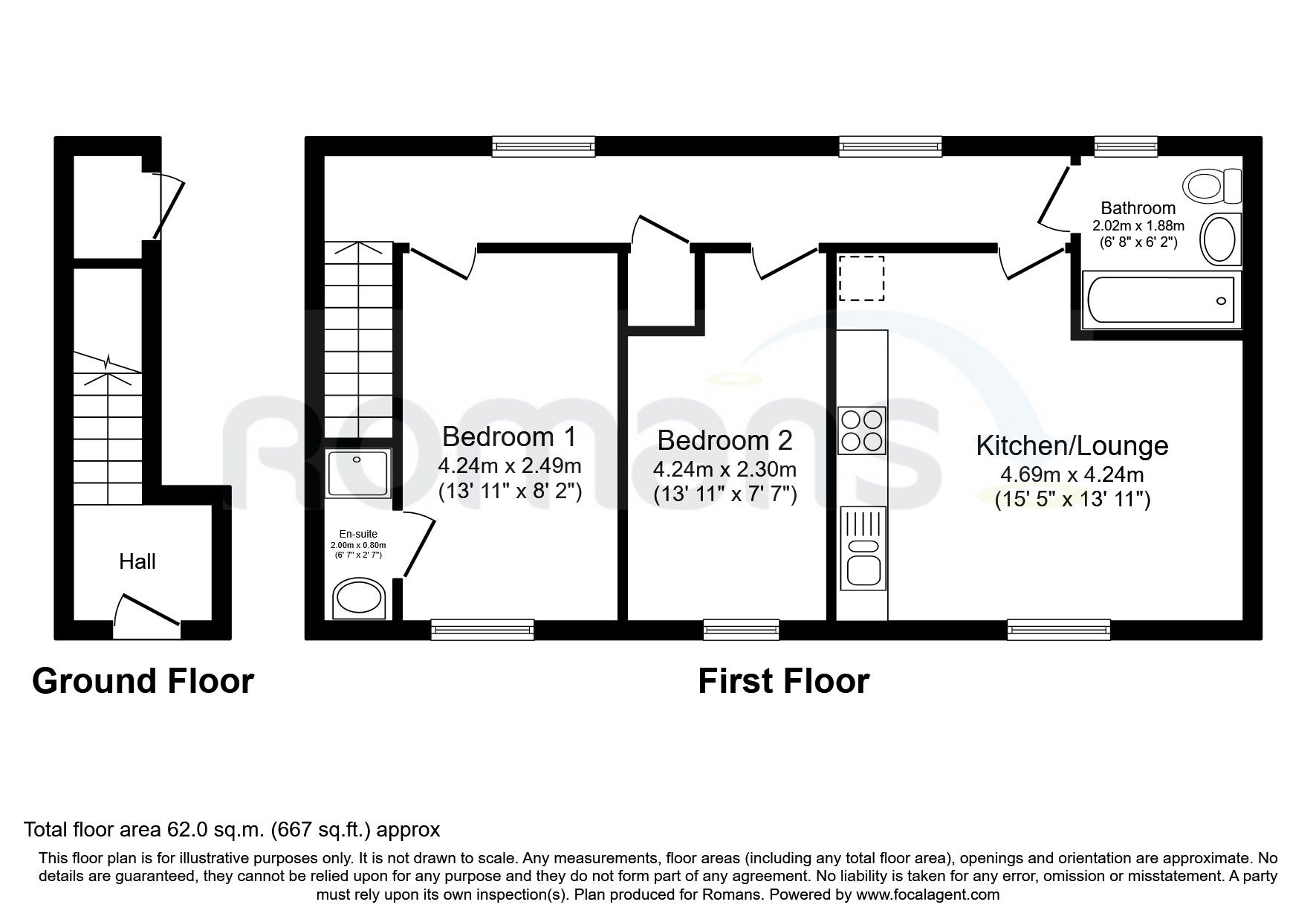 2 bed detached house to rent in Marlow Place, Spencers Wood, Reading