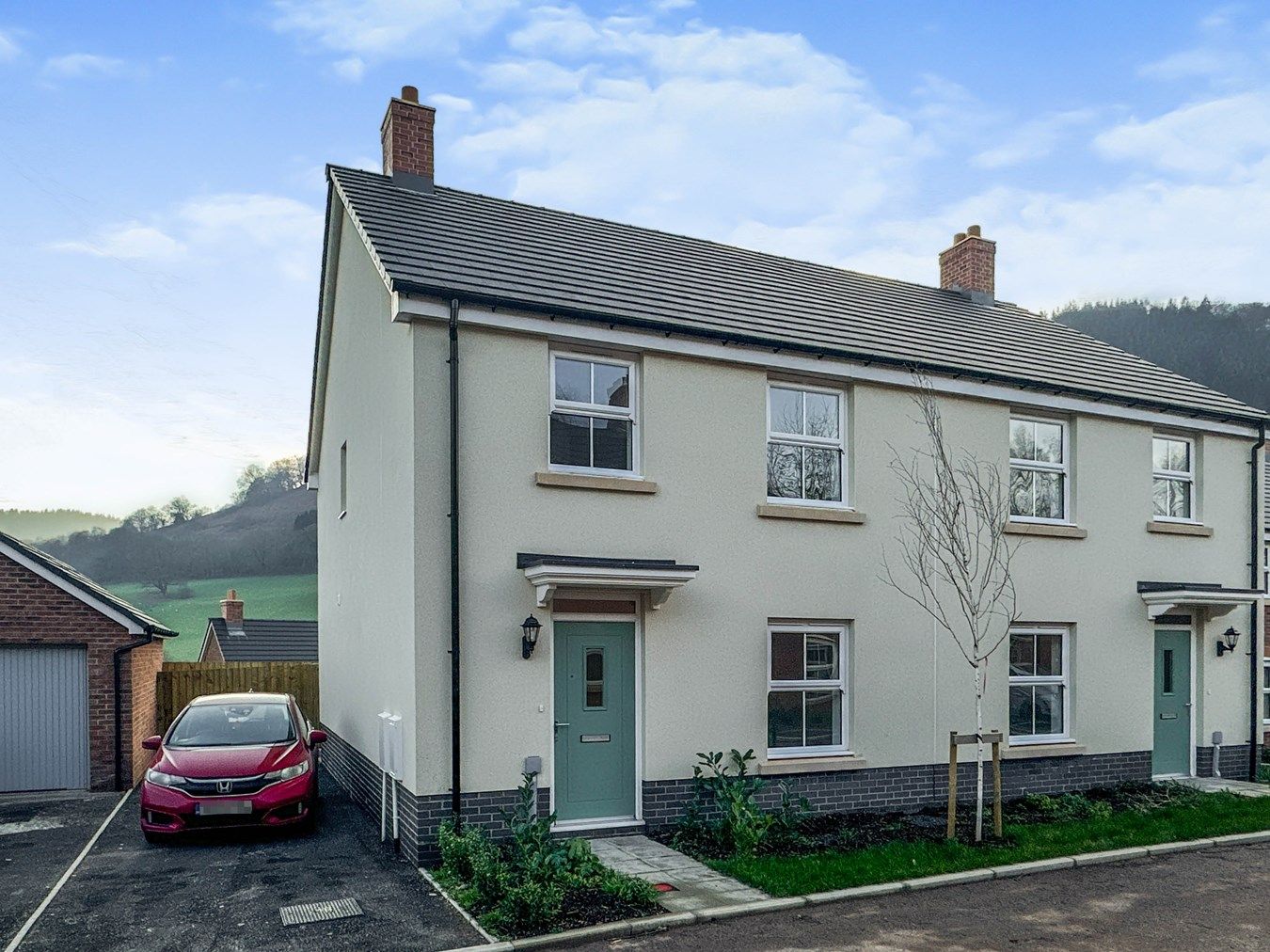 New home, 3 bed semidetached house for sale in Rhodfa Owain Glyndwr