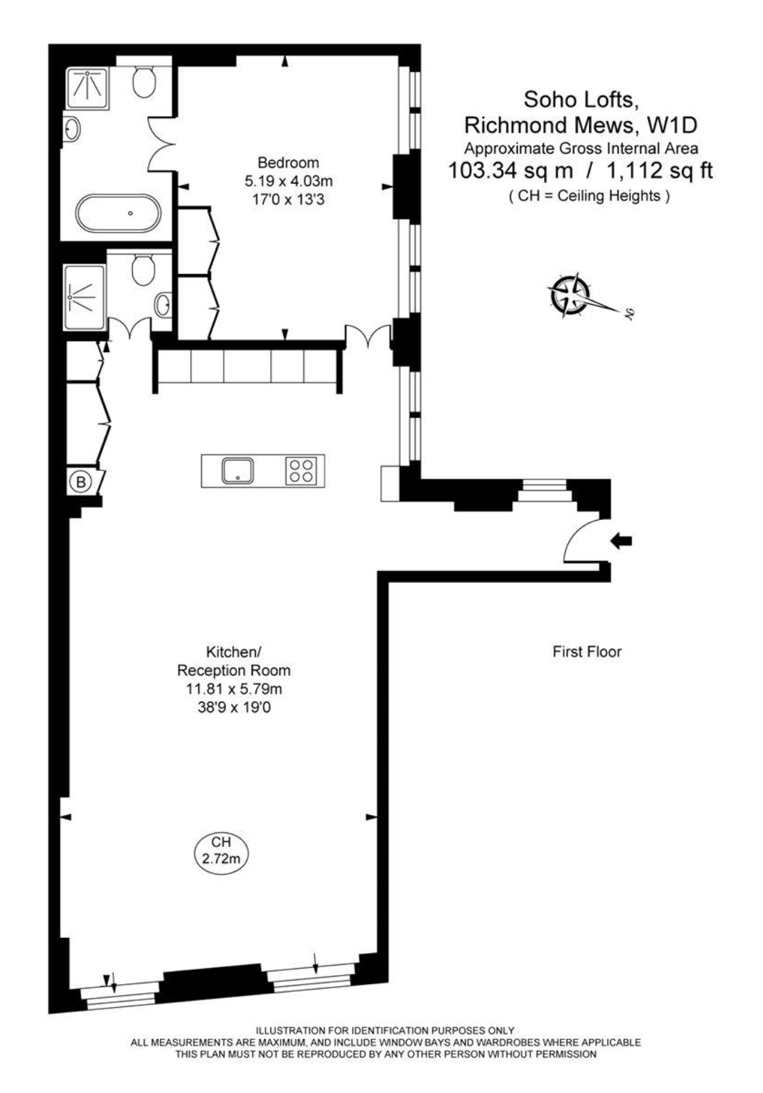 1 bed flat to rent in Richmond Mews, London W1D Zoopla