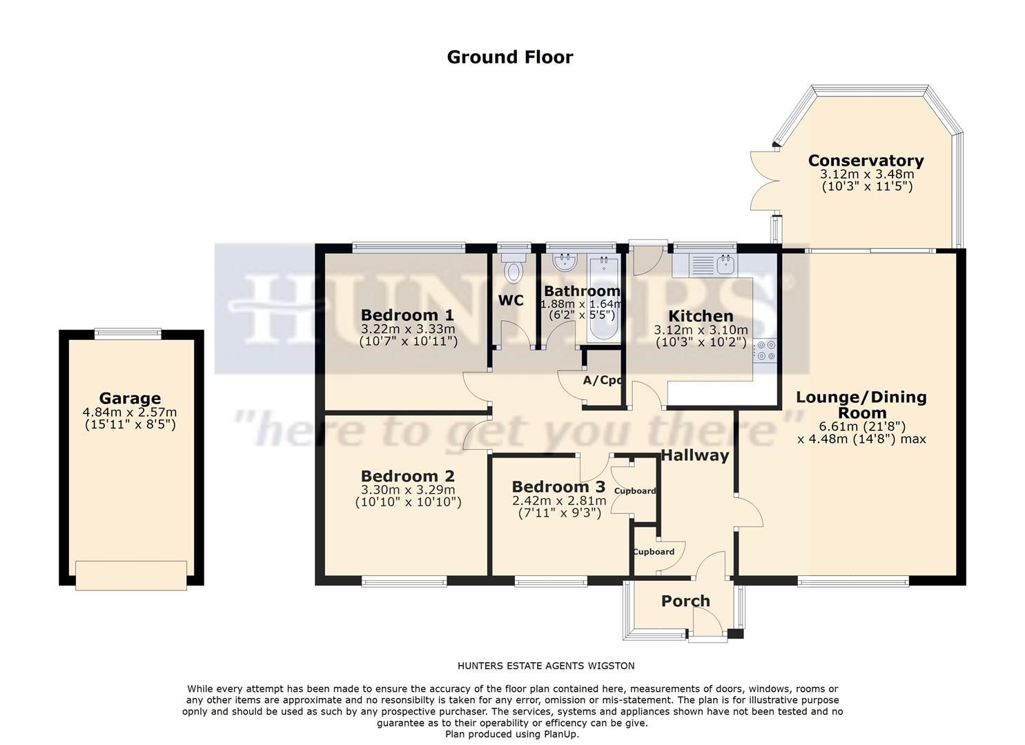 3 bed detached bungalow for sale in Woburn Close, Wigston
