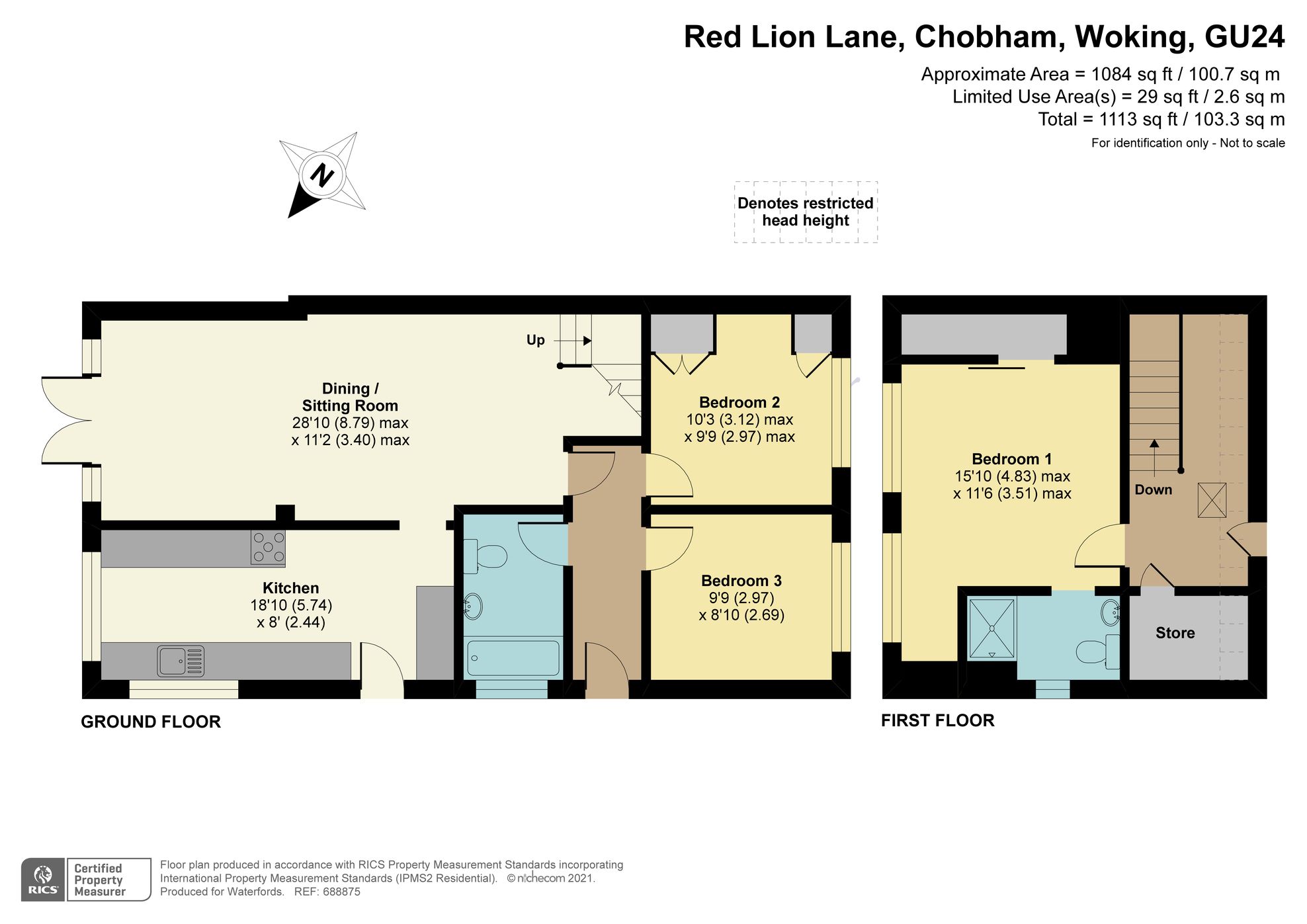 3 bed bungalow for sale in Red Lion Lane, Chobham, Woking, Surrey GU24