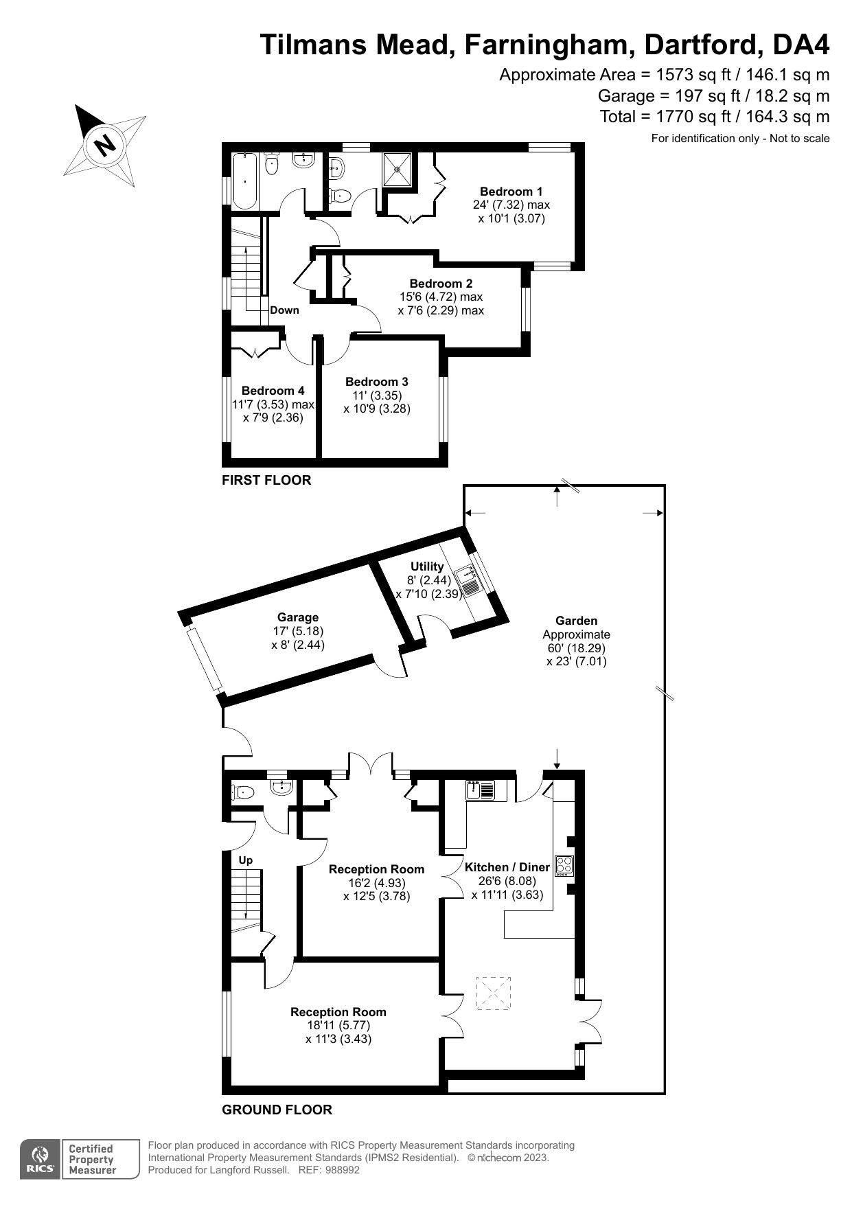4 bed detached house for sale in Tilmans Mead, Farningham, Dartford DA4