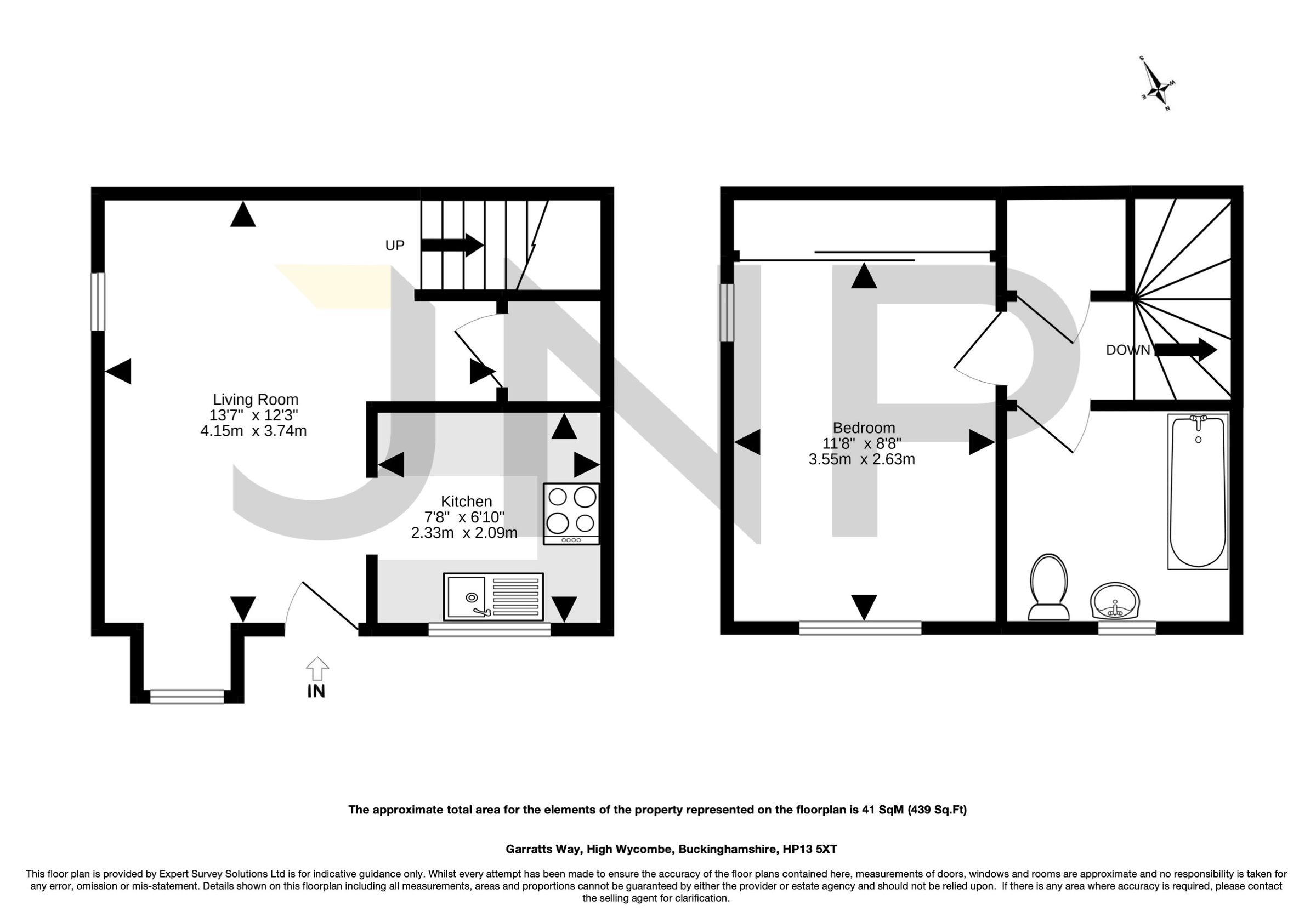 1 bed detached house for sale in Garratts Way, High