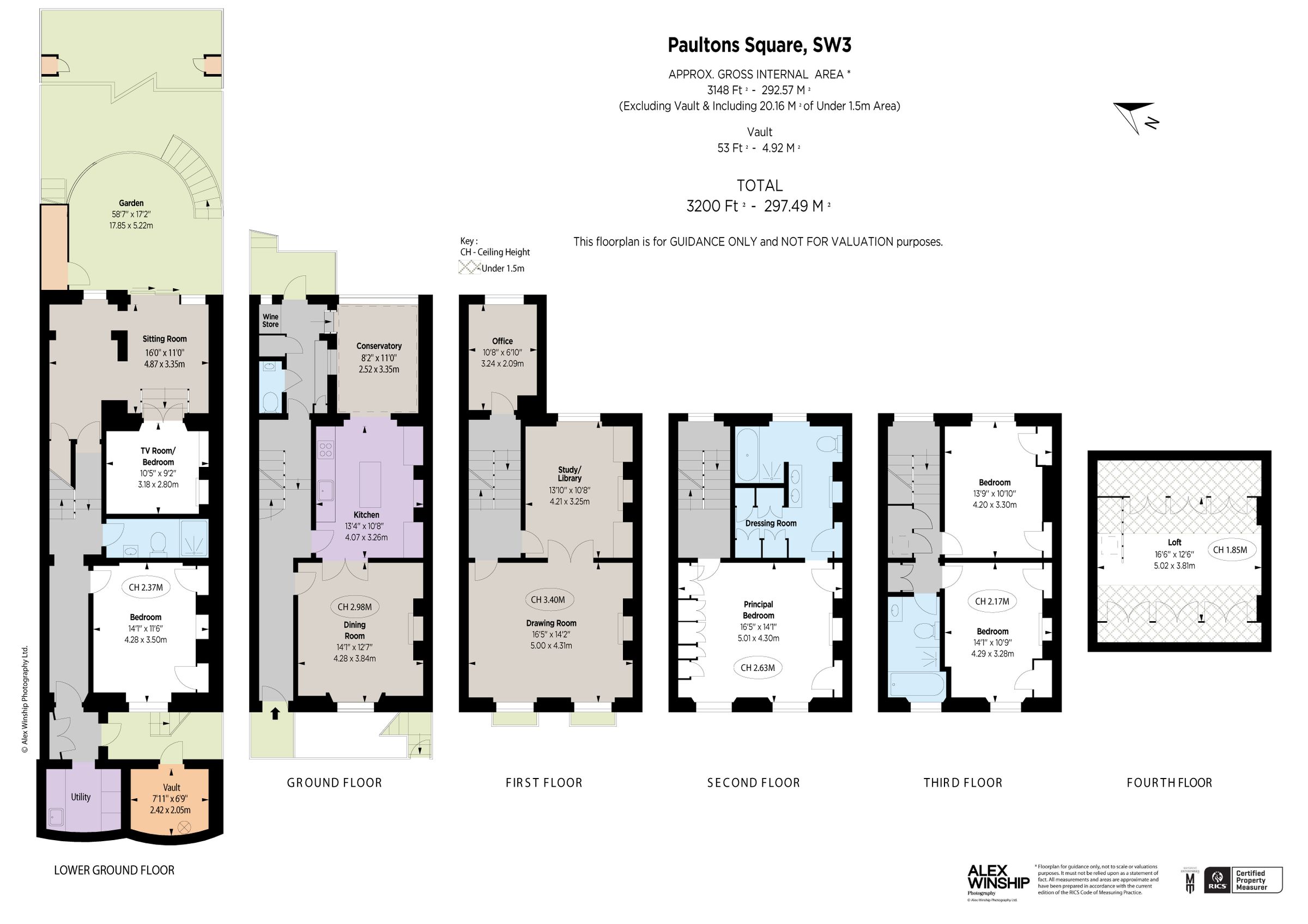 5 bed terraced house for sale in Paultons Square, Chelsea, London SW3