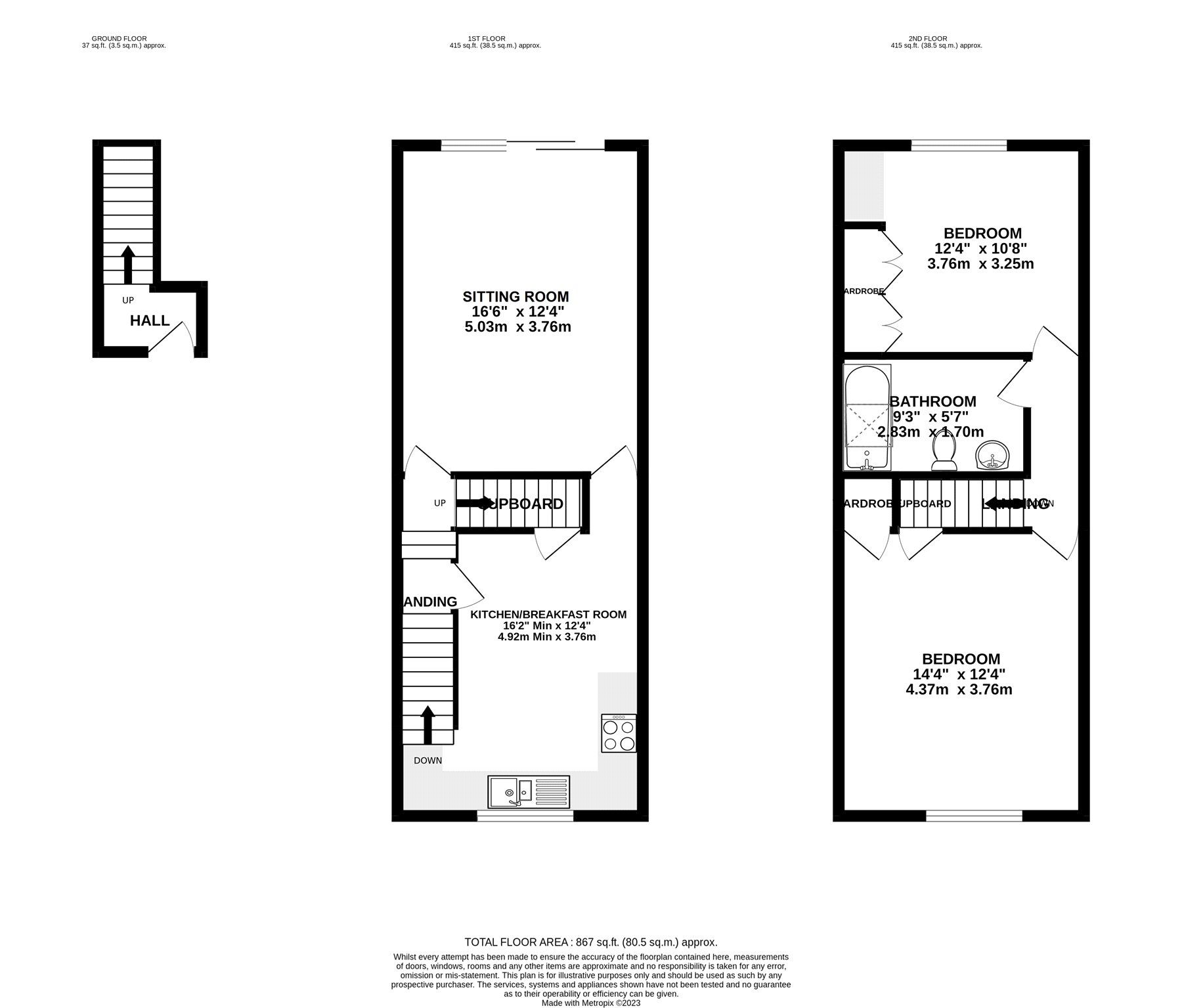 2 bed terraced house for sale in Gosport Street, Lymington, Hampshire