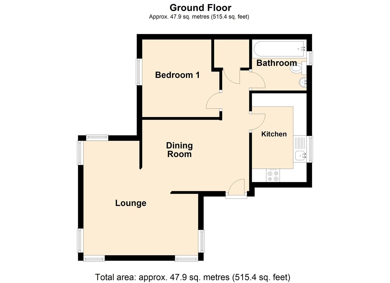 1 bed to rent in Phillip Court, Shenley Church End, Milton