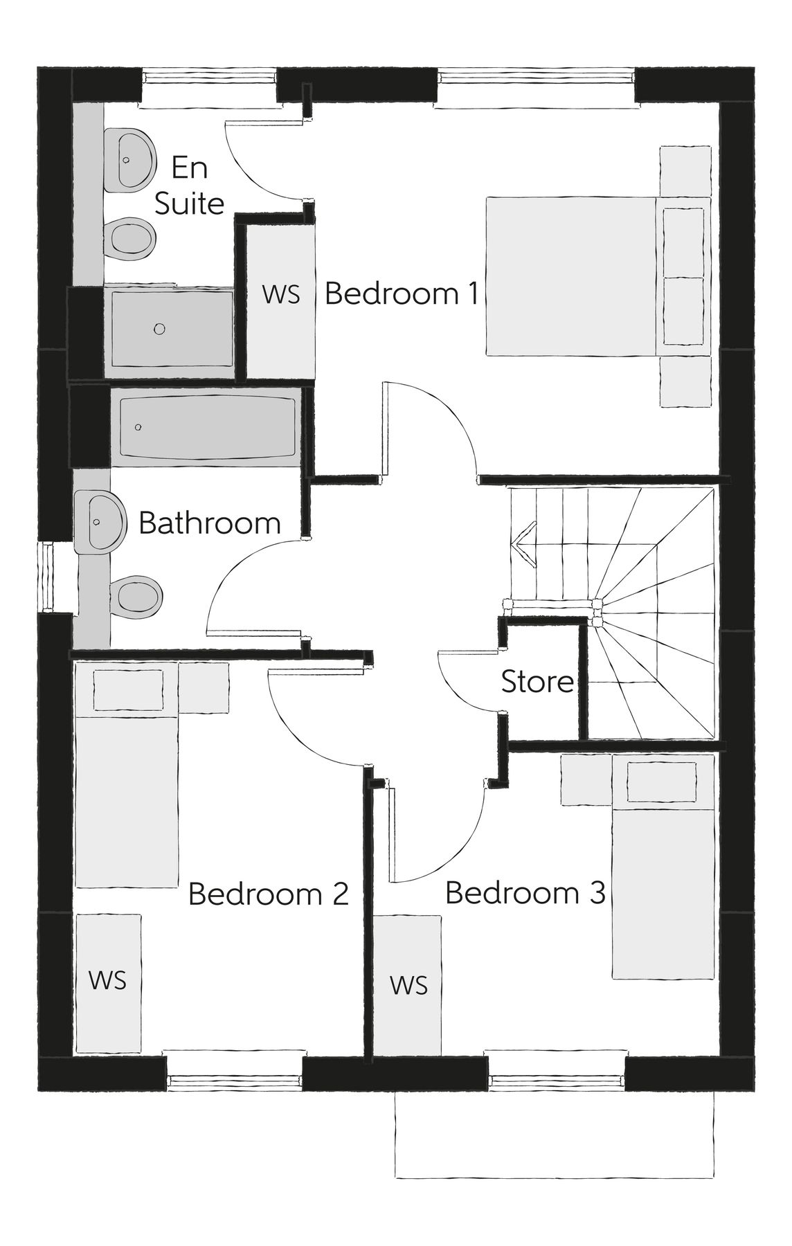 New home, 3 bed detached house for sale in Poppy Fields, Yew Tree