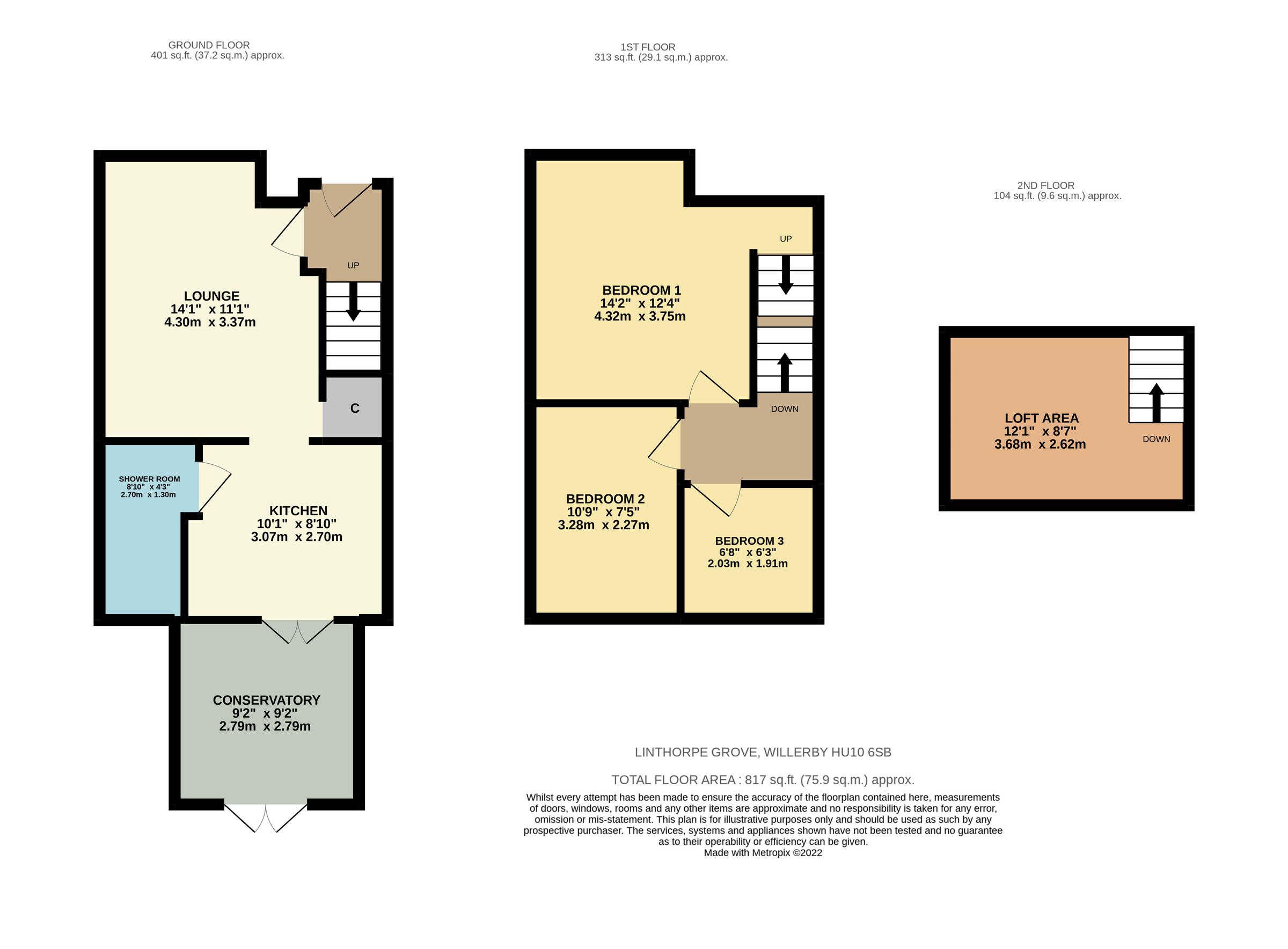 3 bed terraced house for sale in Linthorpe Grove, Willerby, Hull, East