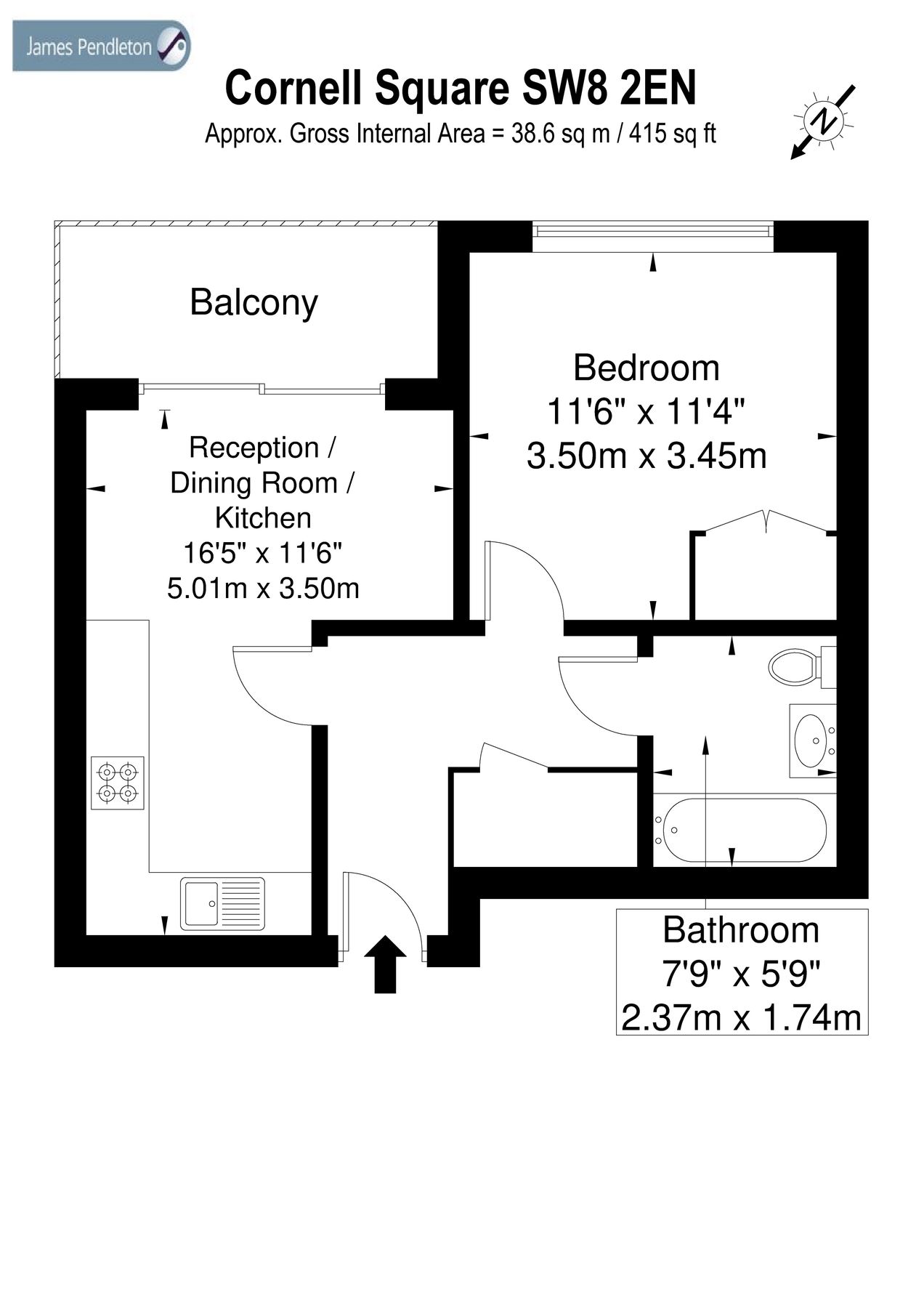 1 bed flat for sale in Cornell Square, Clapham, London SW8 Zoopla