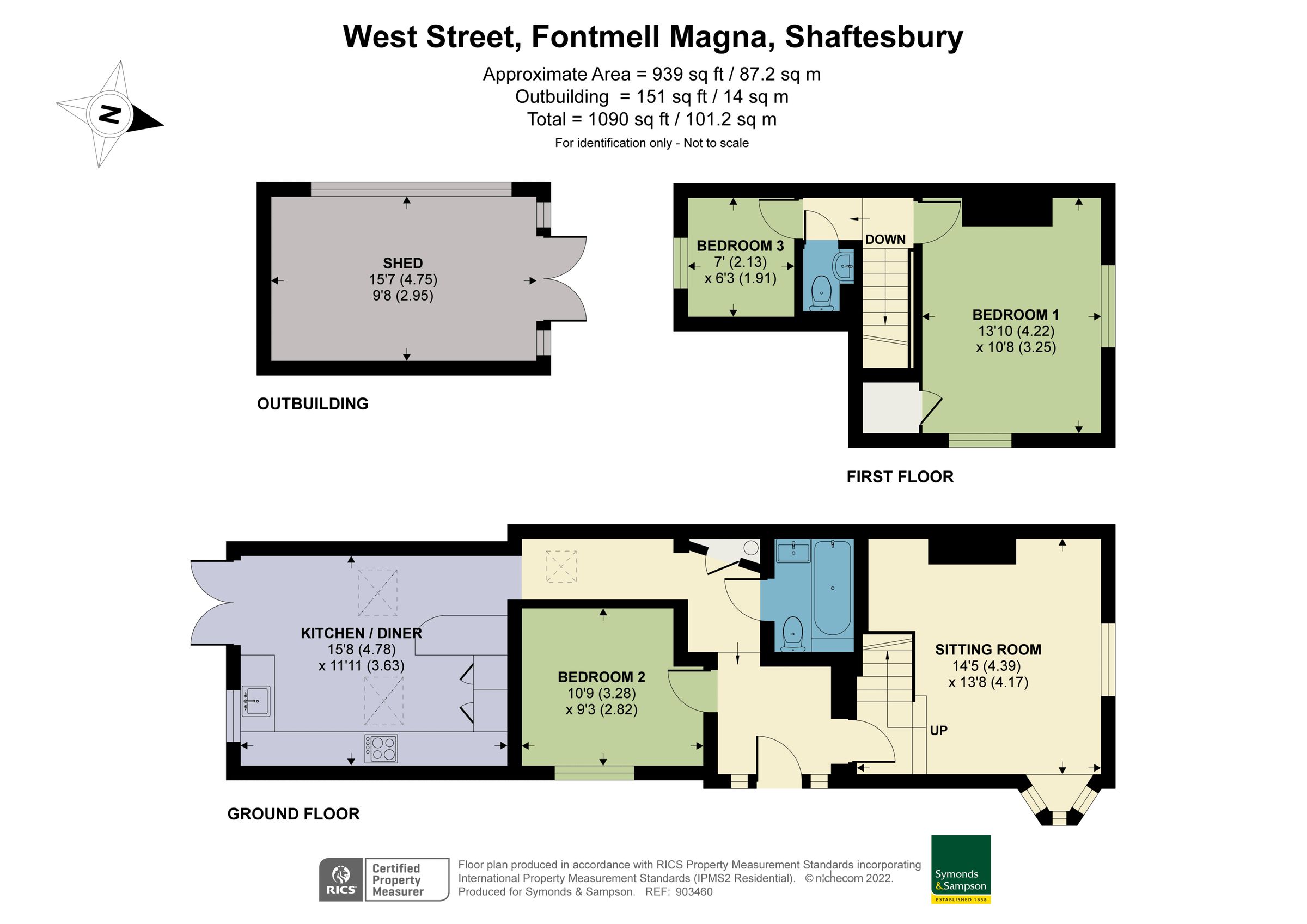 3 bed semidetached house for sale in West Street, Fontmell Magna