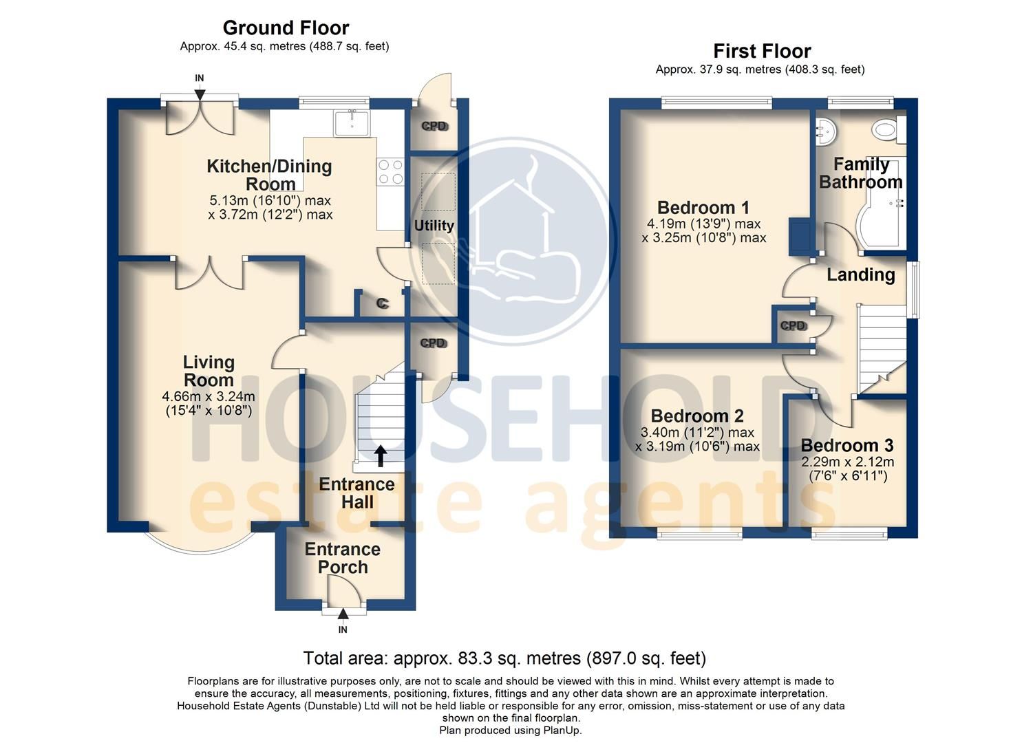 3 bed semidetached house for sale in Suncote Avenue, Dunstable