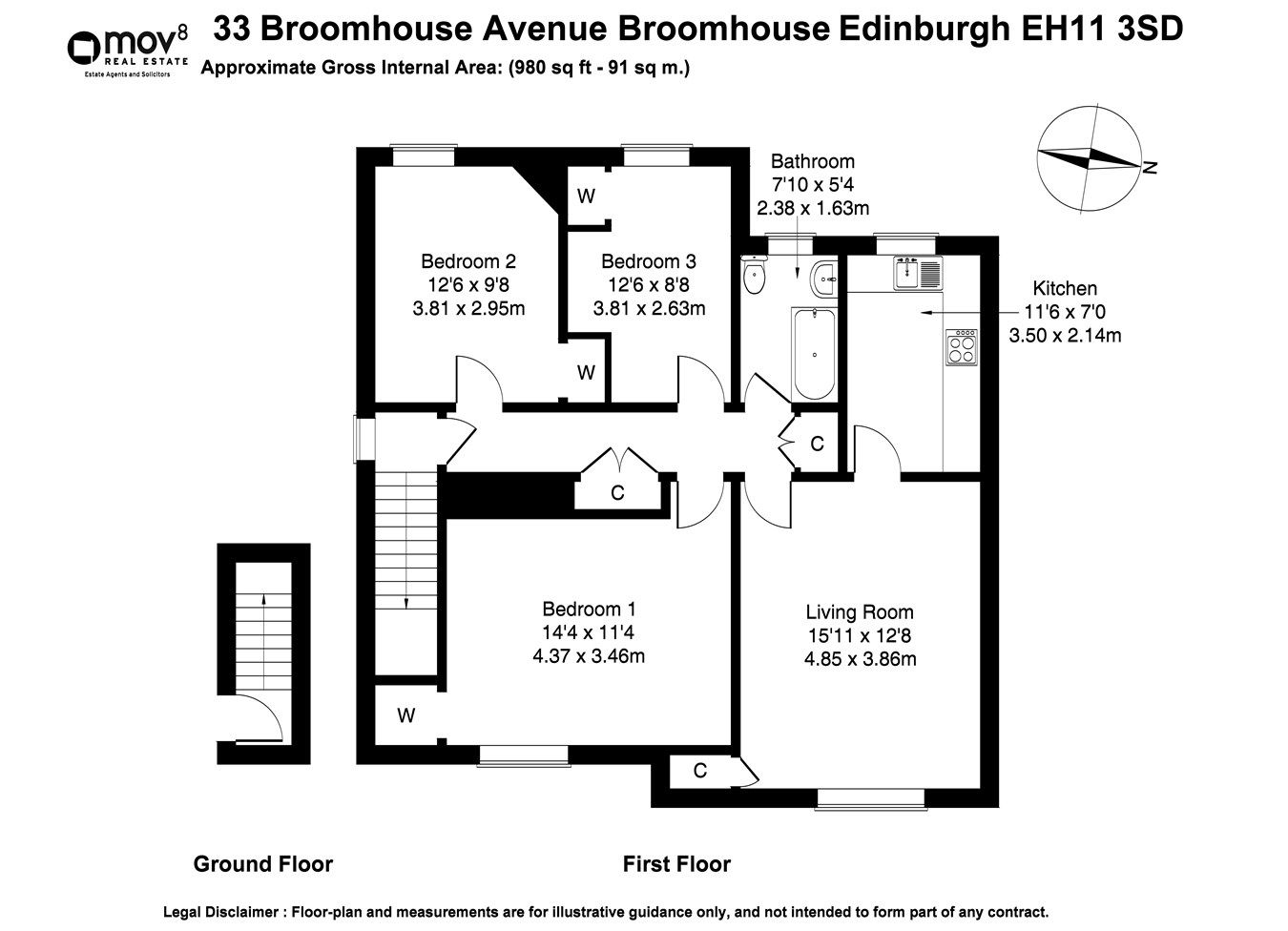 3 bed flat for sale in Broomhouse Avenue, Broomhouse, Edinburgh EH11