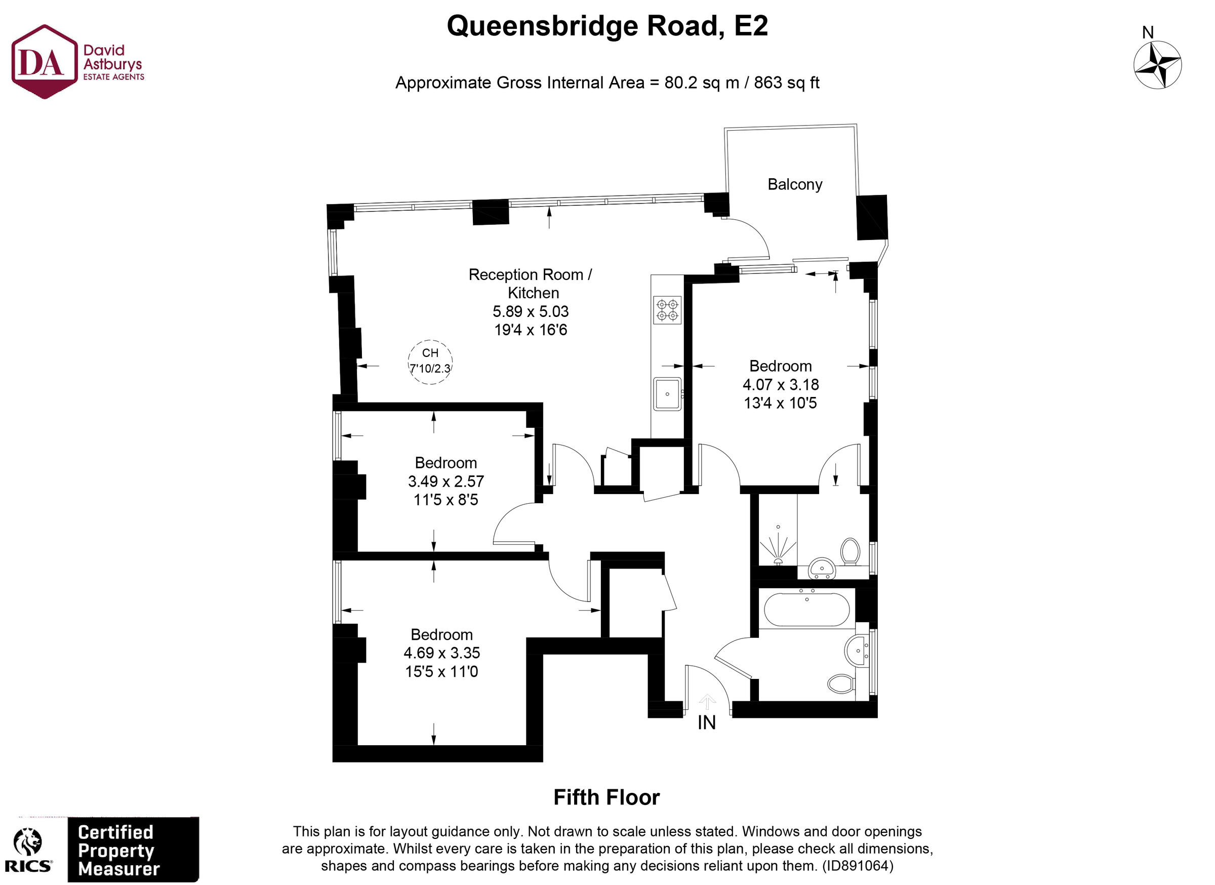 3 bed flat to rent in Queensbridge Road, Haggerston, London E2 Zoopla